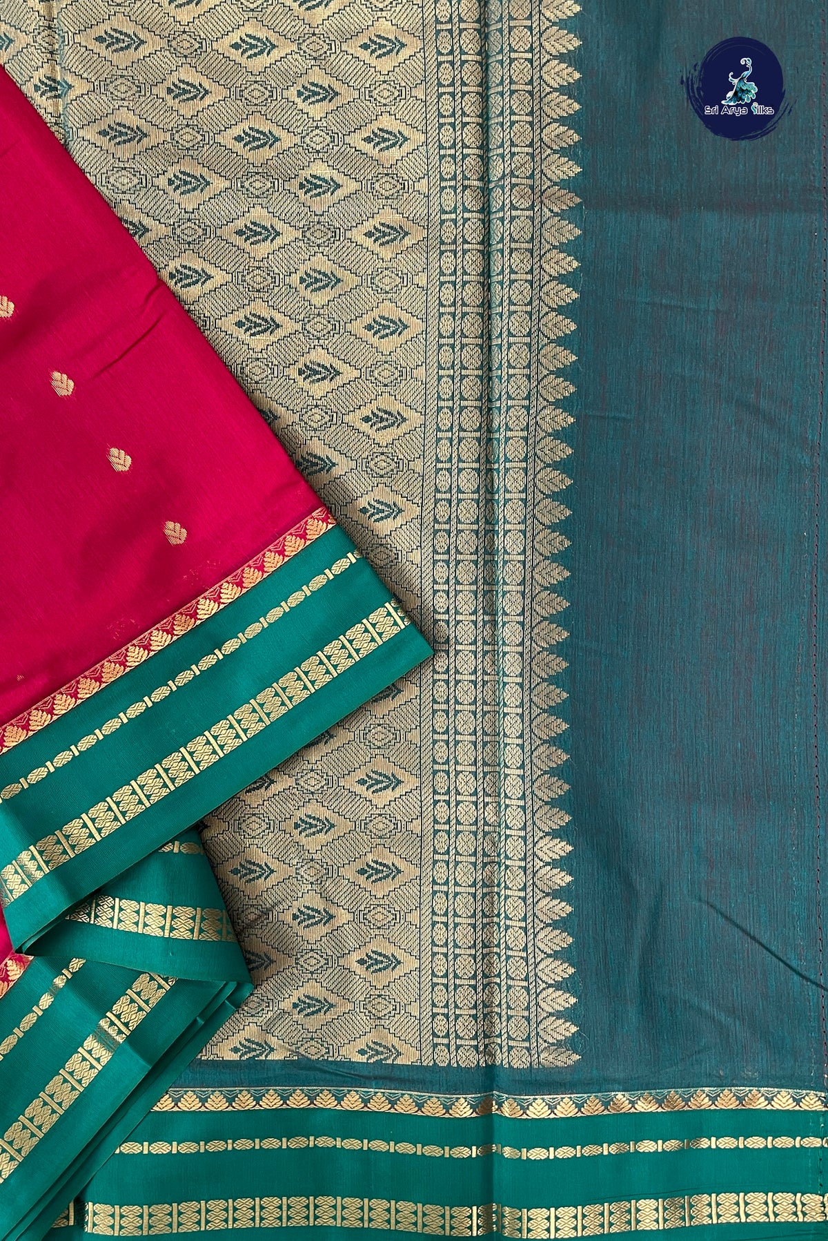 Pink Madisar Semi Silk Cotton Saree With Zari Buttas Pattern