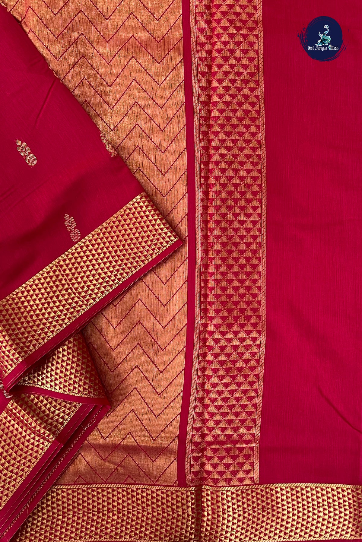 Pink Madisar Semi Silk Cotton Saree With Zari Buttas Pattern
