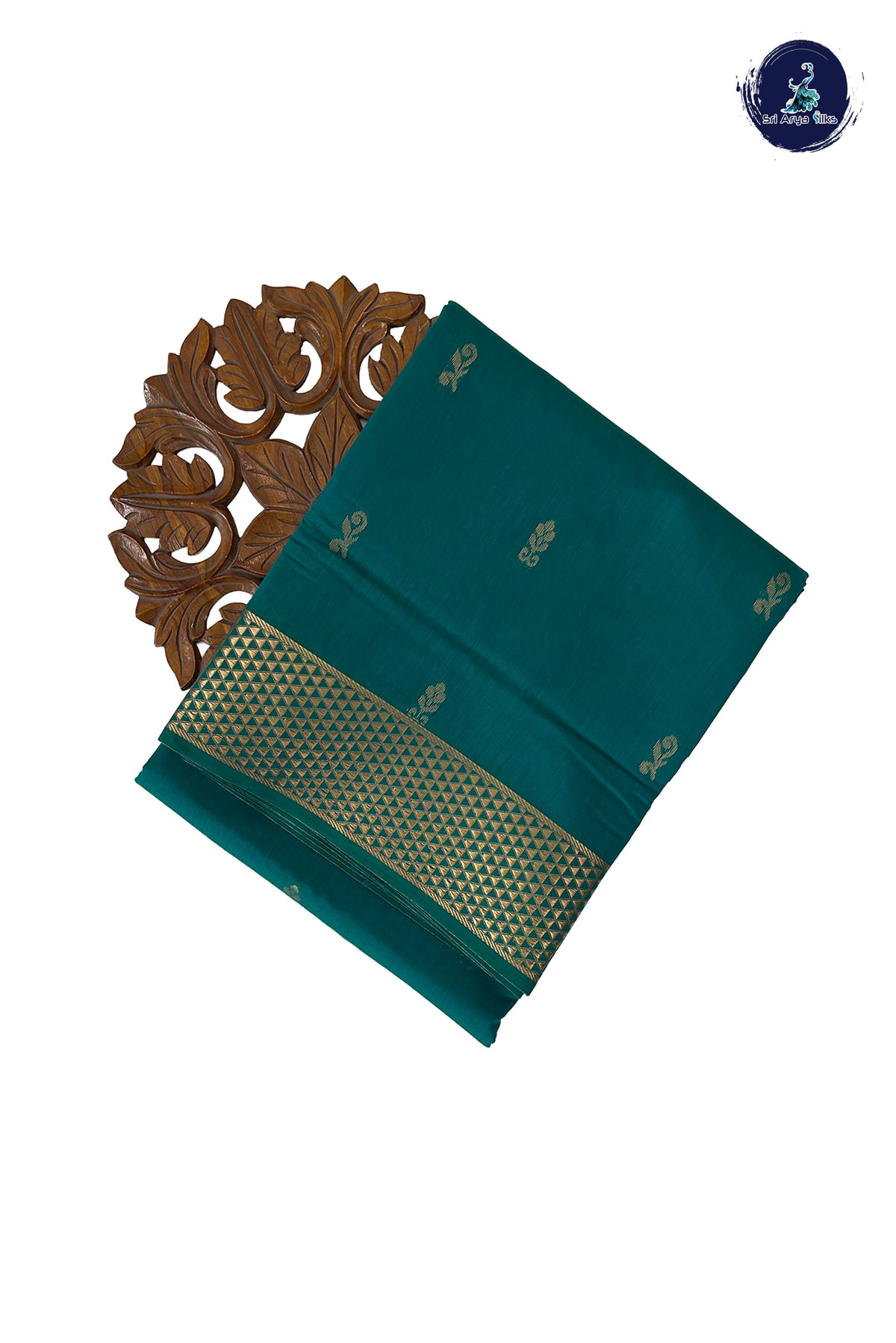 Green Madisar Semi Silk Cotton Saree With Zari Buttas Pattern
