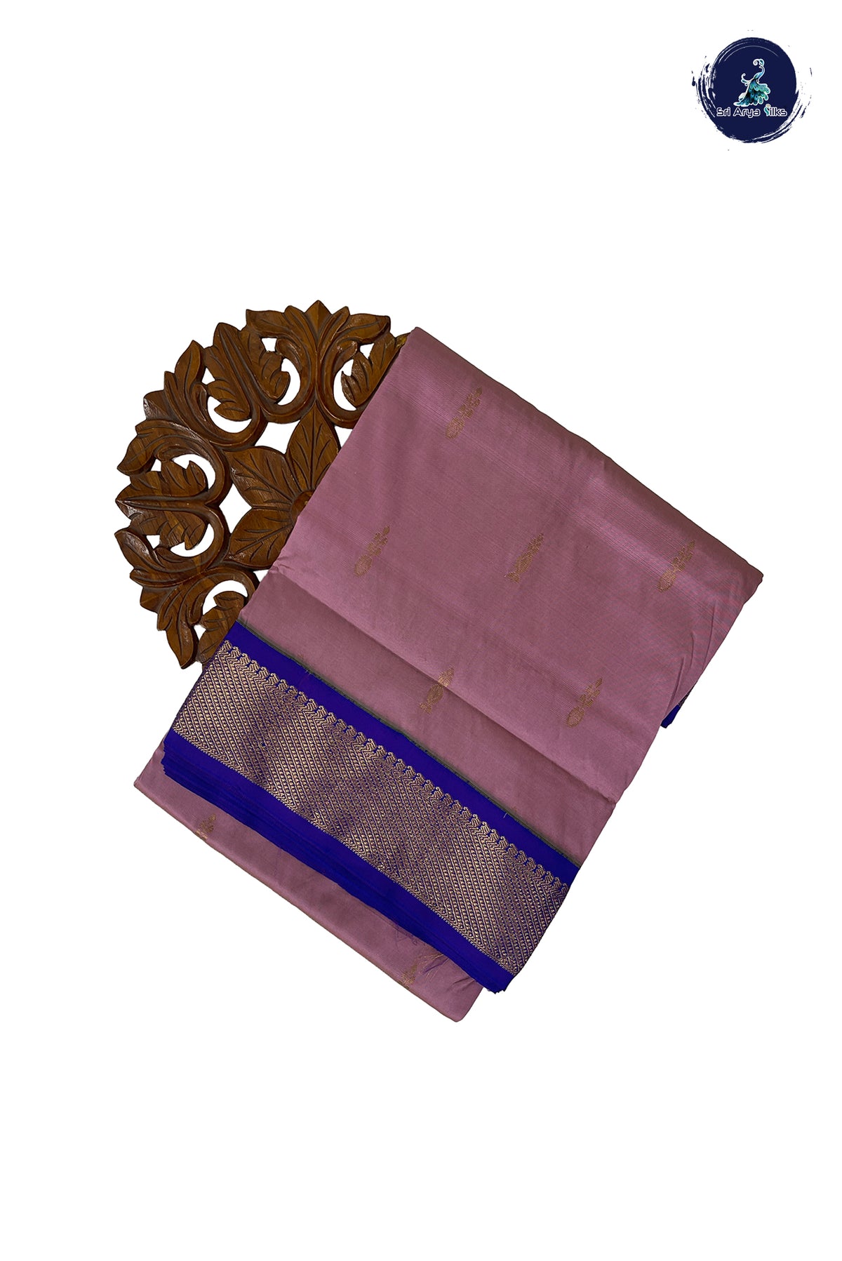 Onion Pink Madisar Semi Silk Saree With Zari Buttas Pattern