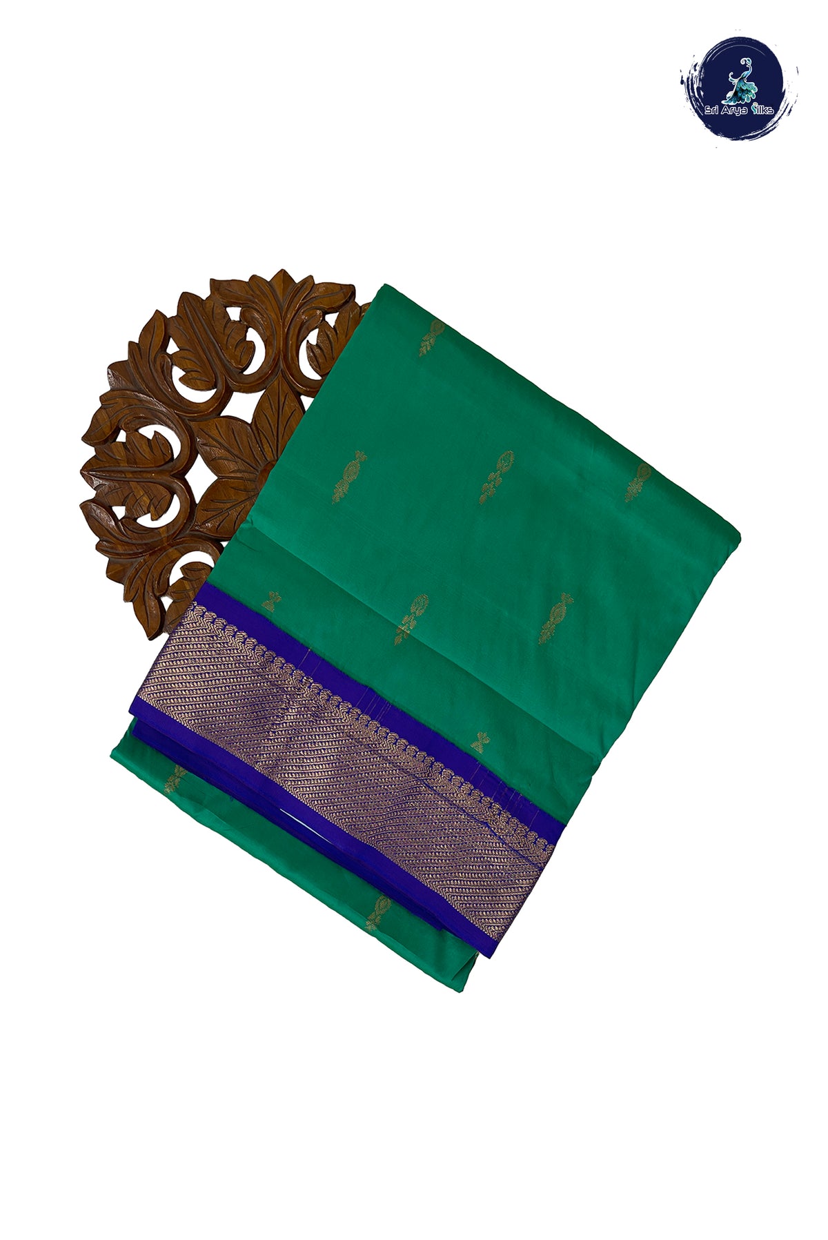 Green Madisar Semi Silk Saree With Zari Buttas Pattern