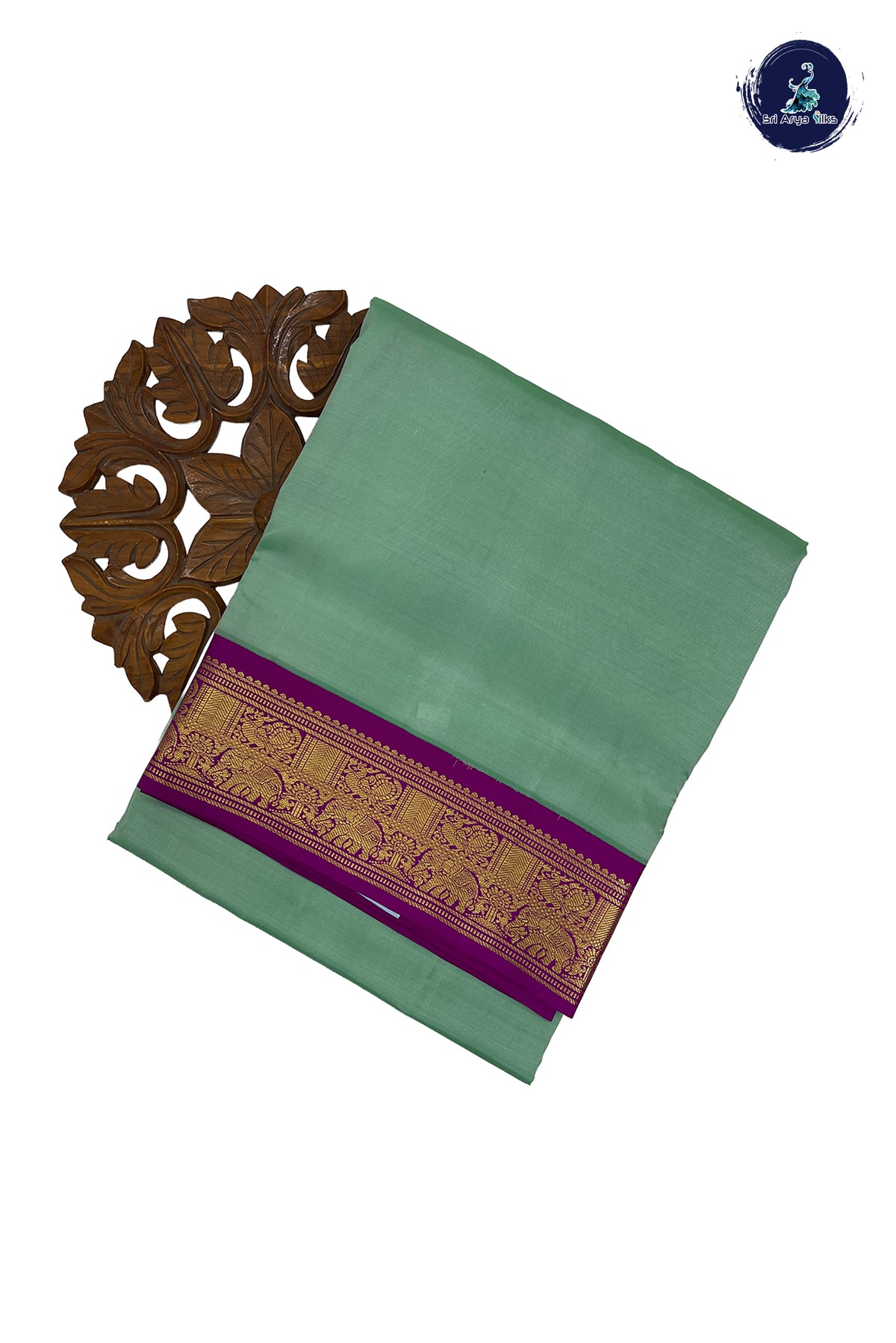 Pastel Shade Madisar 10 Yards Silk Saree With Plain Pattern