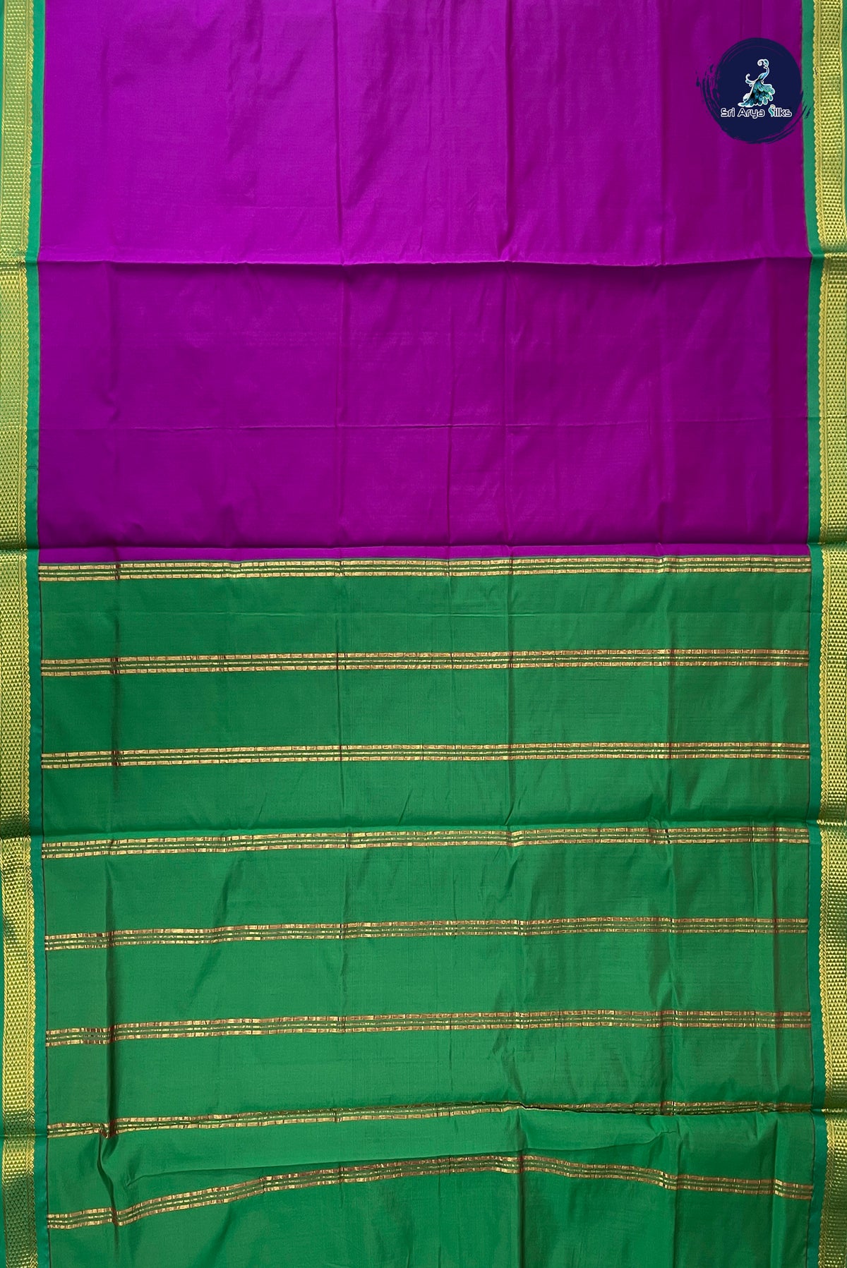Vadamalli Madisar Semi Silk Saree With Plain Pattern