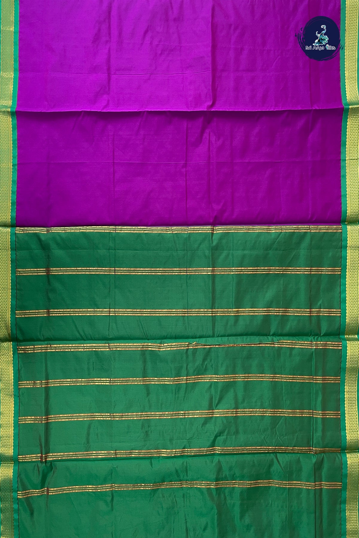 Vadamalli Madisar Semi Silk Saree With Plain Pattern