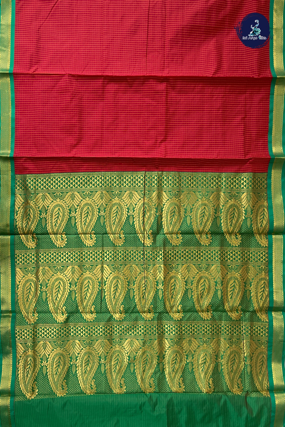 Arakku Madisar Semi Silk Saree With Checked Pattern