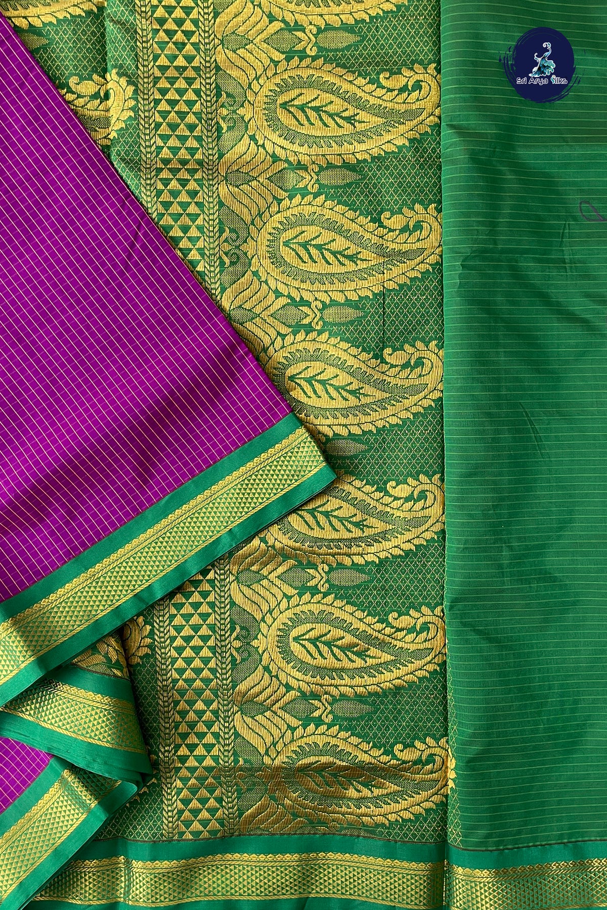 Vadamalli Madisar Semi Silk Saree With Checked Pattern