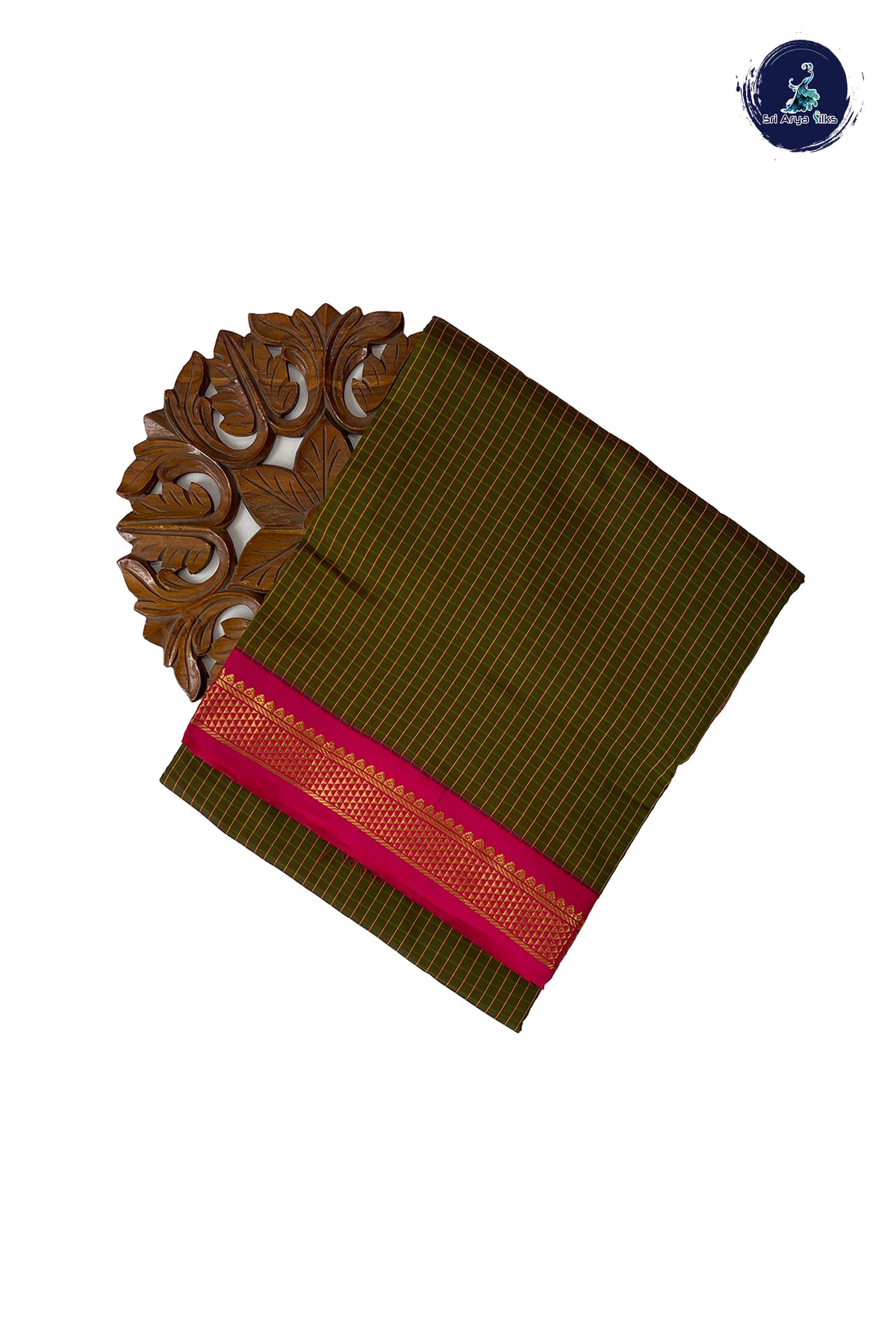 Manthulir Madisar Semi Silk Saree With Checked Pattern