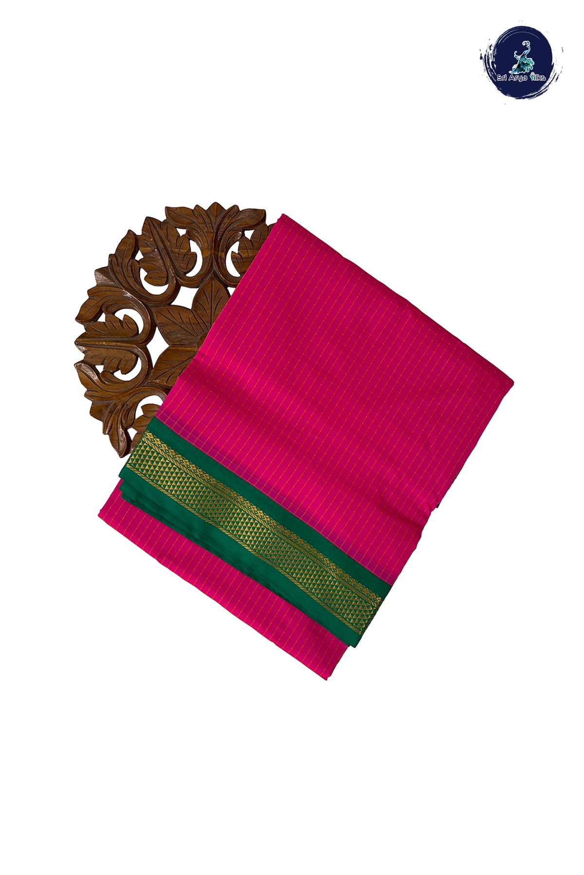 Pink Madisar Semi Silk Saree With Checked Pattern