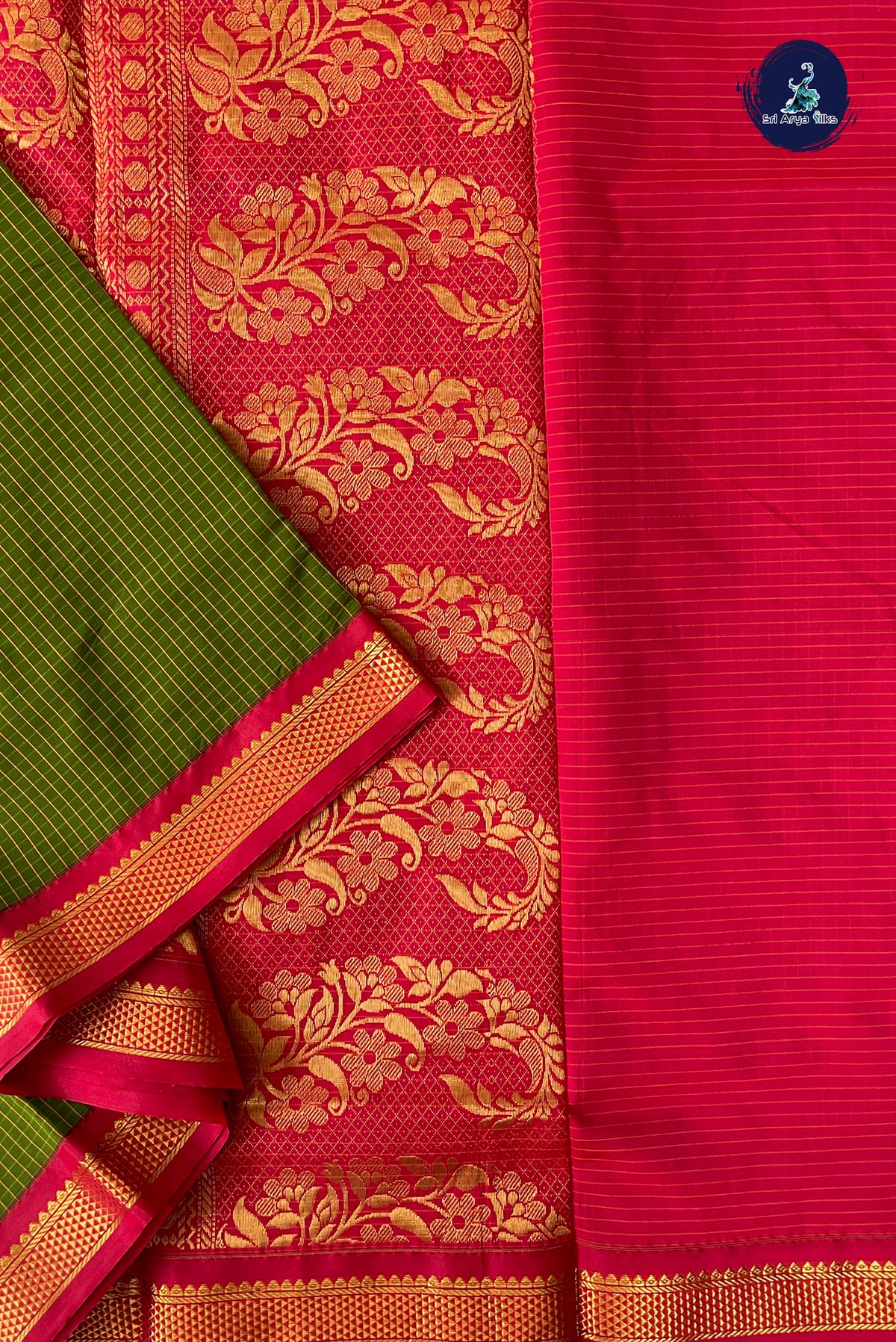 Manthulir Madisar Semi Silk Saree With Checked Pattern