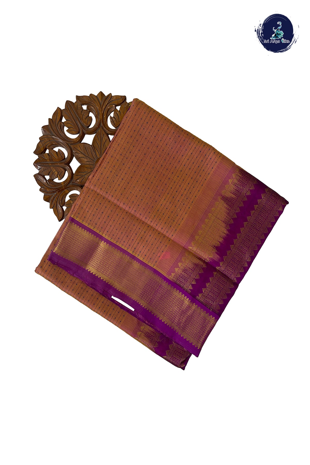 Dual Tone Pink Madisar Silk Cotton Saree With Laksha Deepam Design Pattern