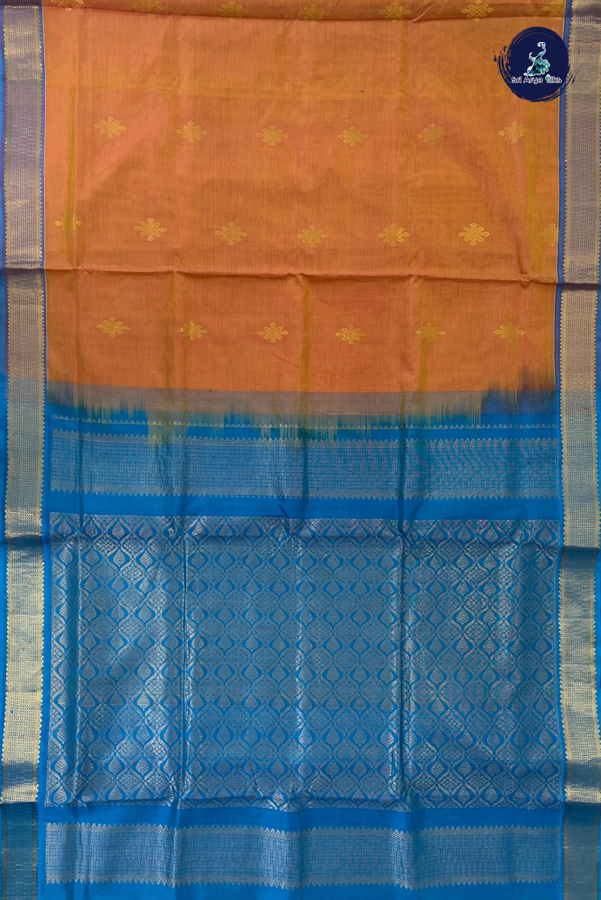Dual Tone Pink Madisar Silk Cotton Saree With Zari Buttas Pattern