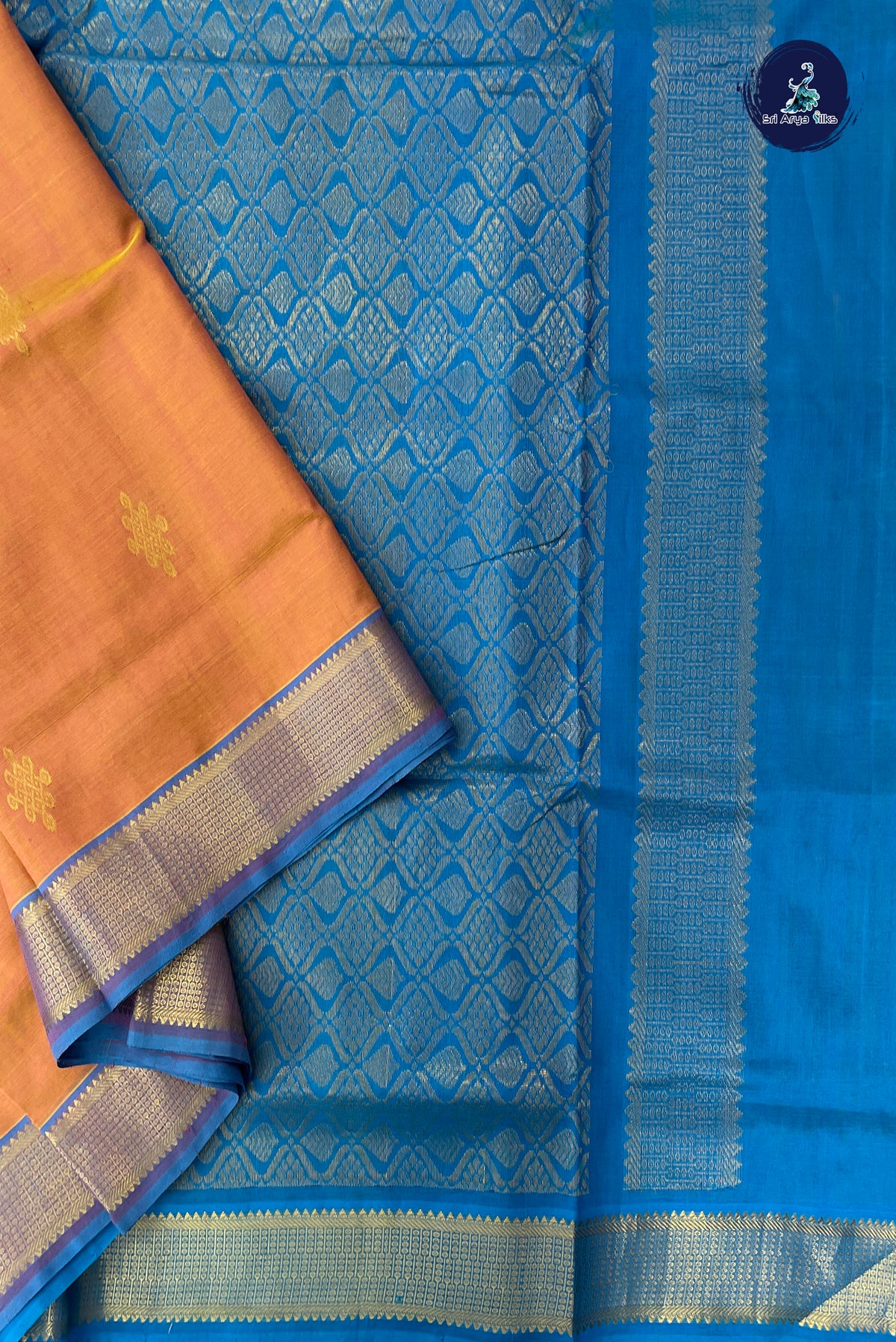 Dual Tone Pink Madisar Silk Cotton Saree With Zari Buttas Pattern