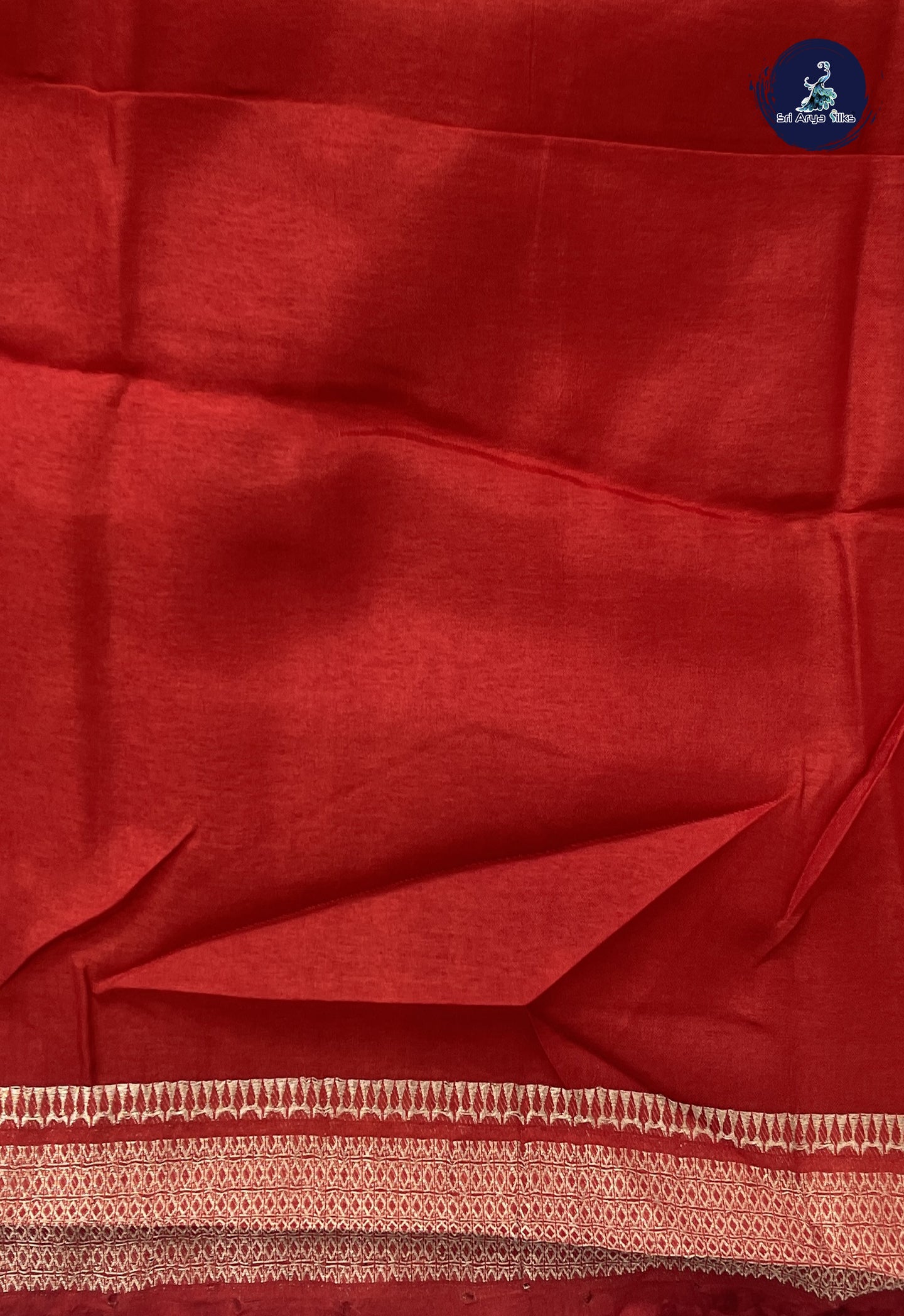 Peach Banarasi Silk Saree With Zari Buttas Pattern