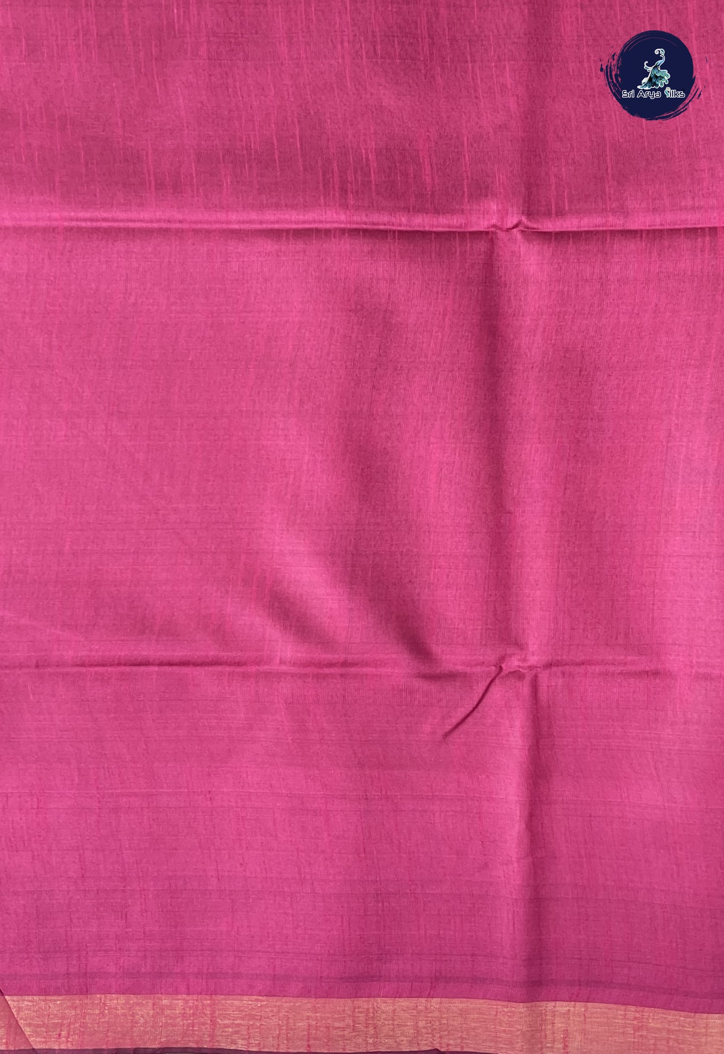 Dark Blue Raw Silk Saree With Zari Buttas Pattern