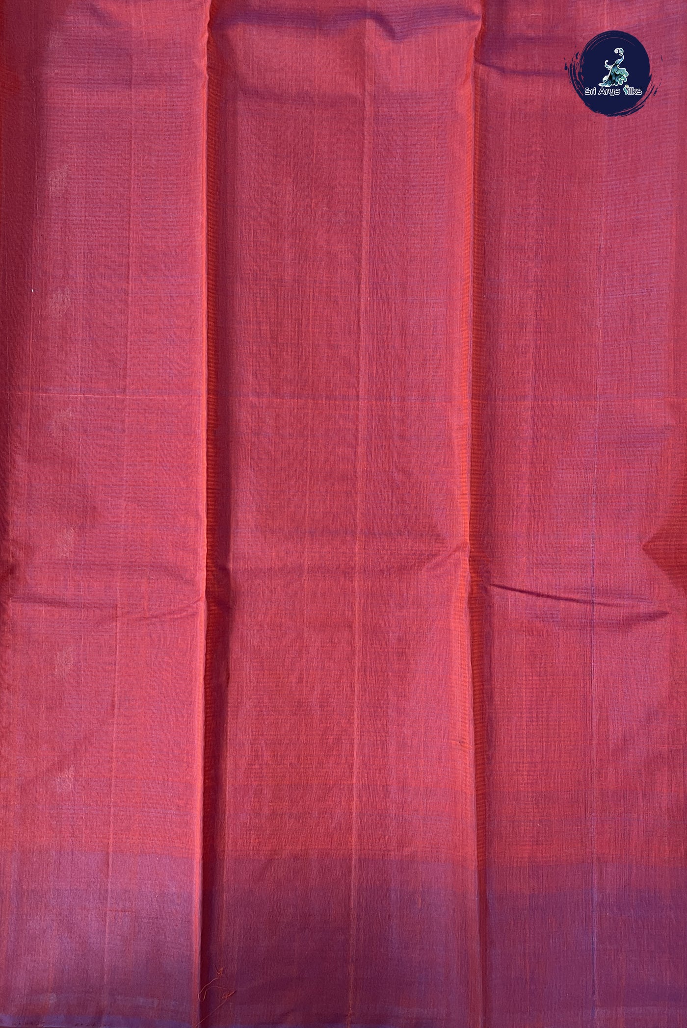 Maroon Kora Sico Silk Cotton With Stripes Pattern
