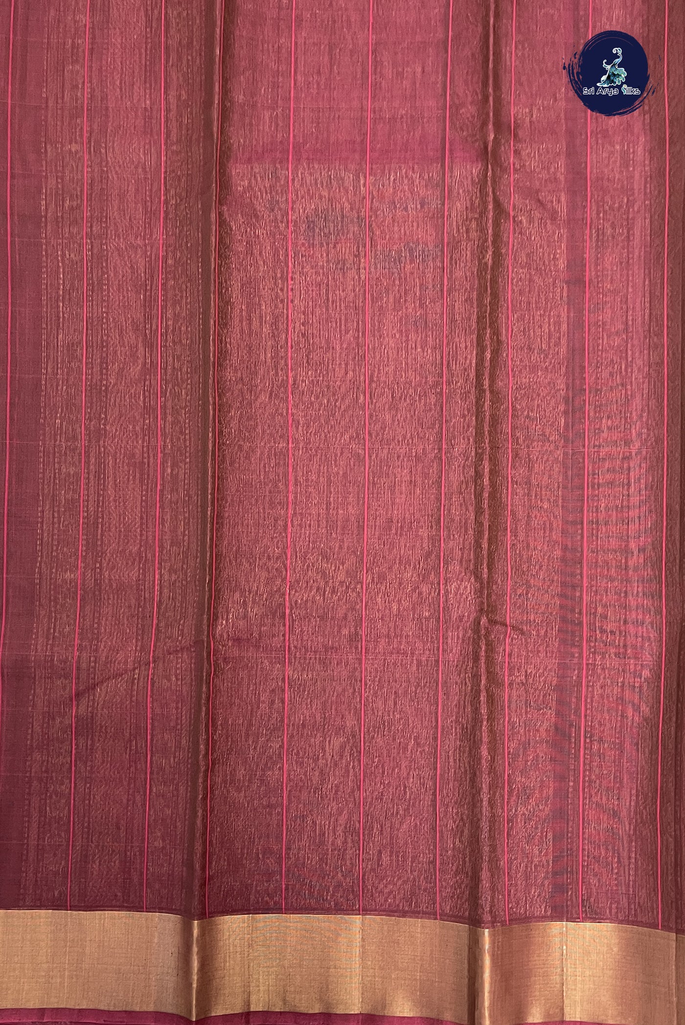 Coffee Brown Kora Sico Silk Cotton With Checked Pattern