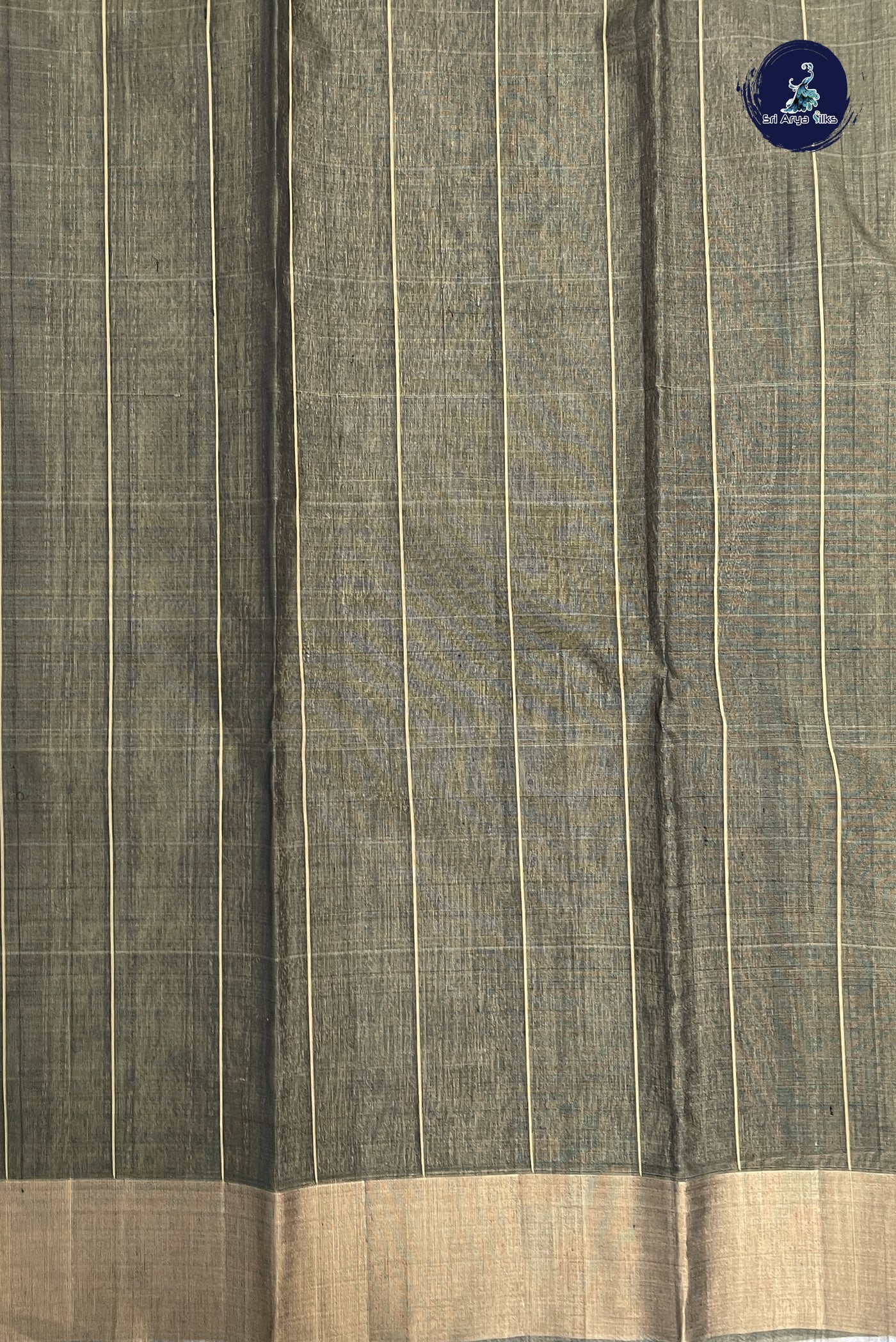 Dark Plum Kora Sico Silk Cotton With Checked Pattern