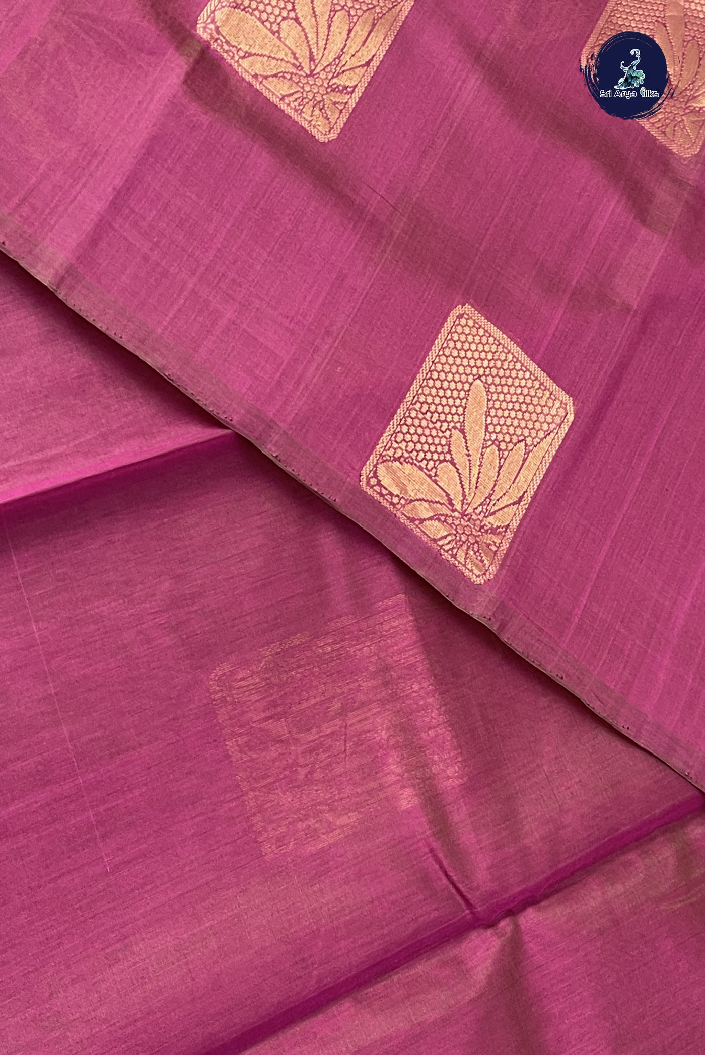 BeetRoot Shade Kora Sico Silk Cotton With Zari Buttas Pattern