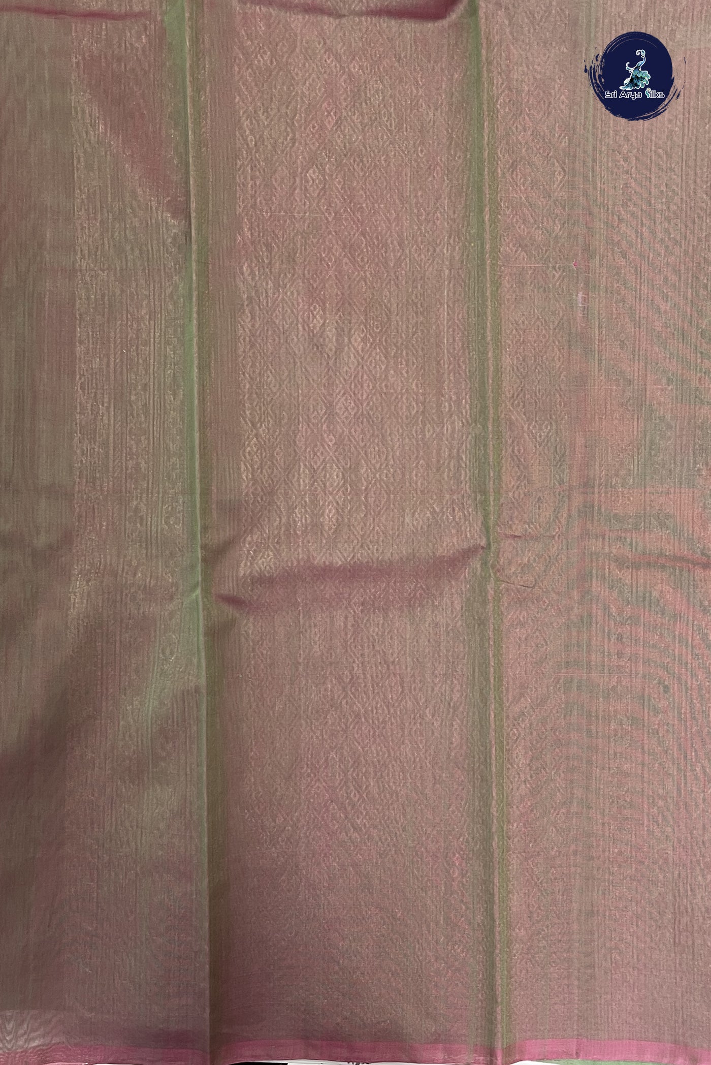 Olive Green Kora Sico Silk Cotton With Zari Buttas Pattern