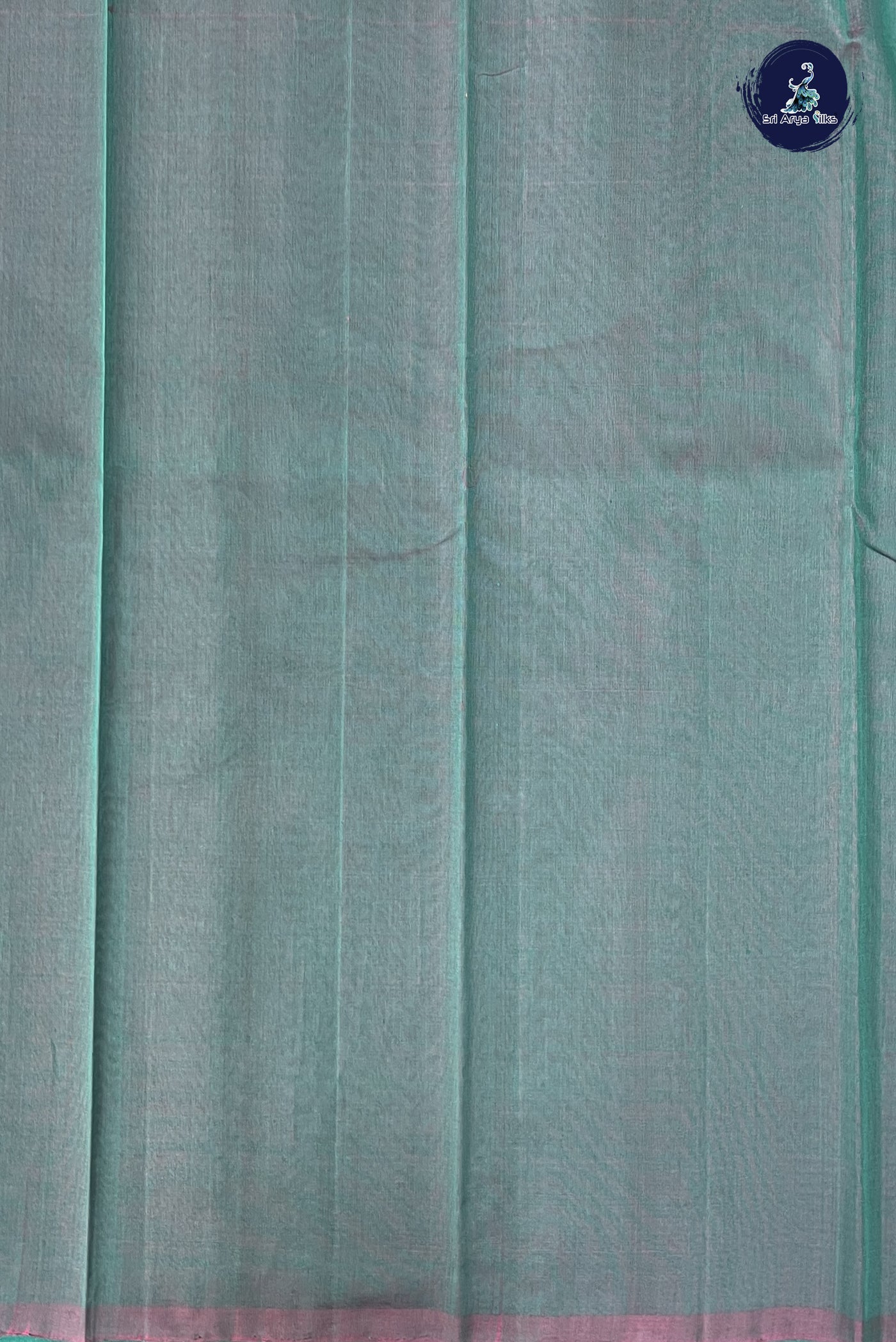 Teal Kora Sico Silk Cotton With Zari Buttas Pattern