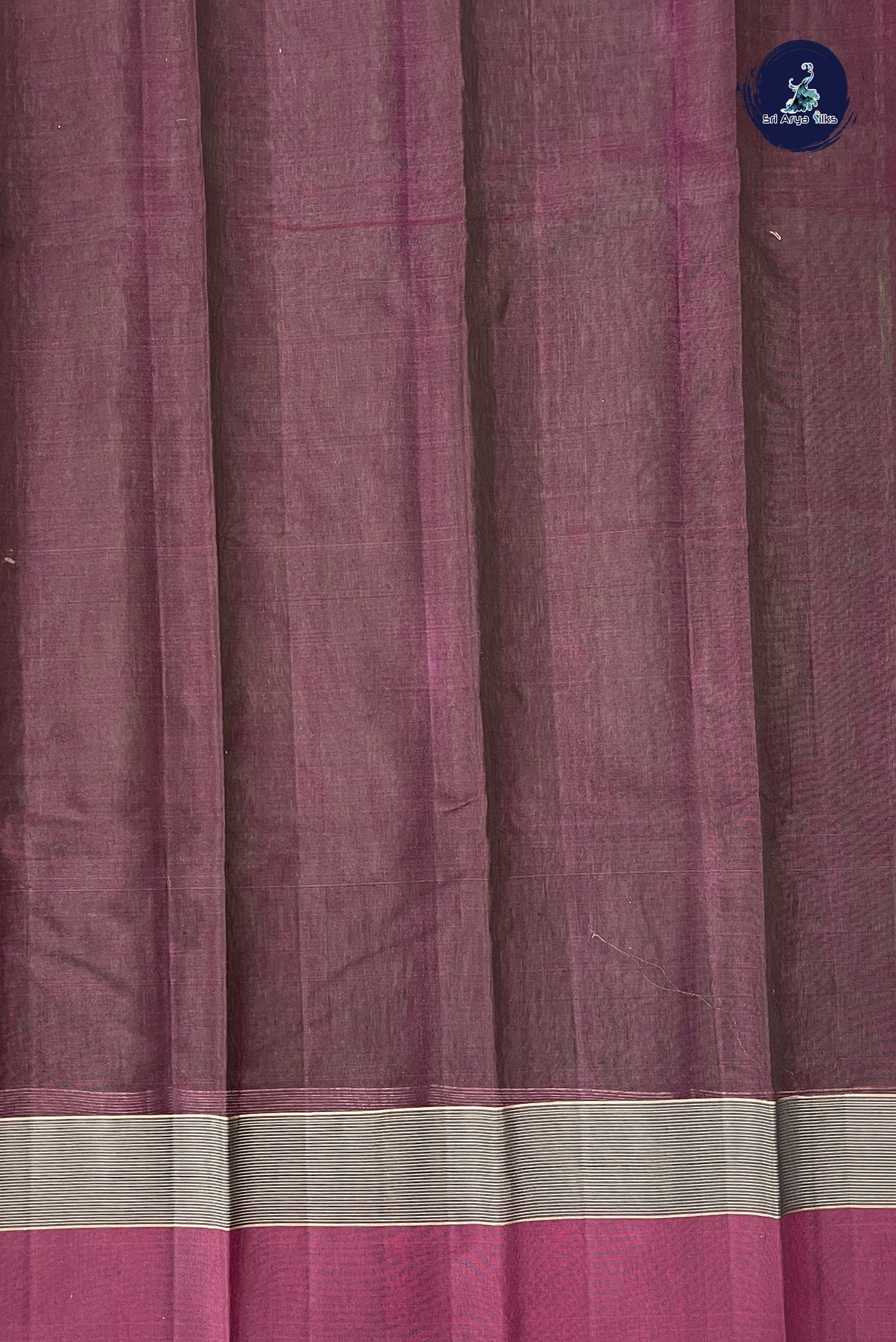 Bottle Green Kora Sico Silk Cotton With Plain Pattern