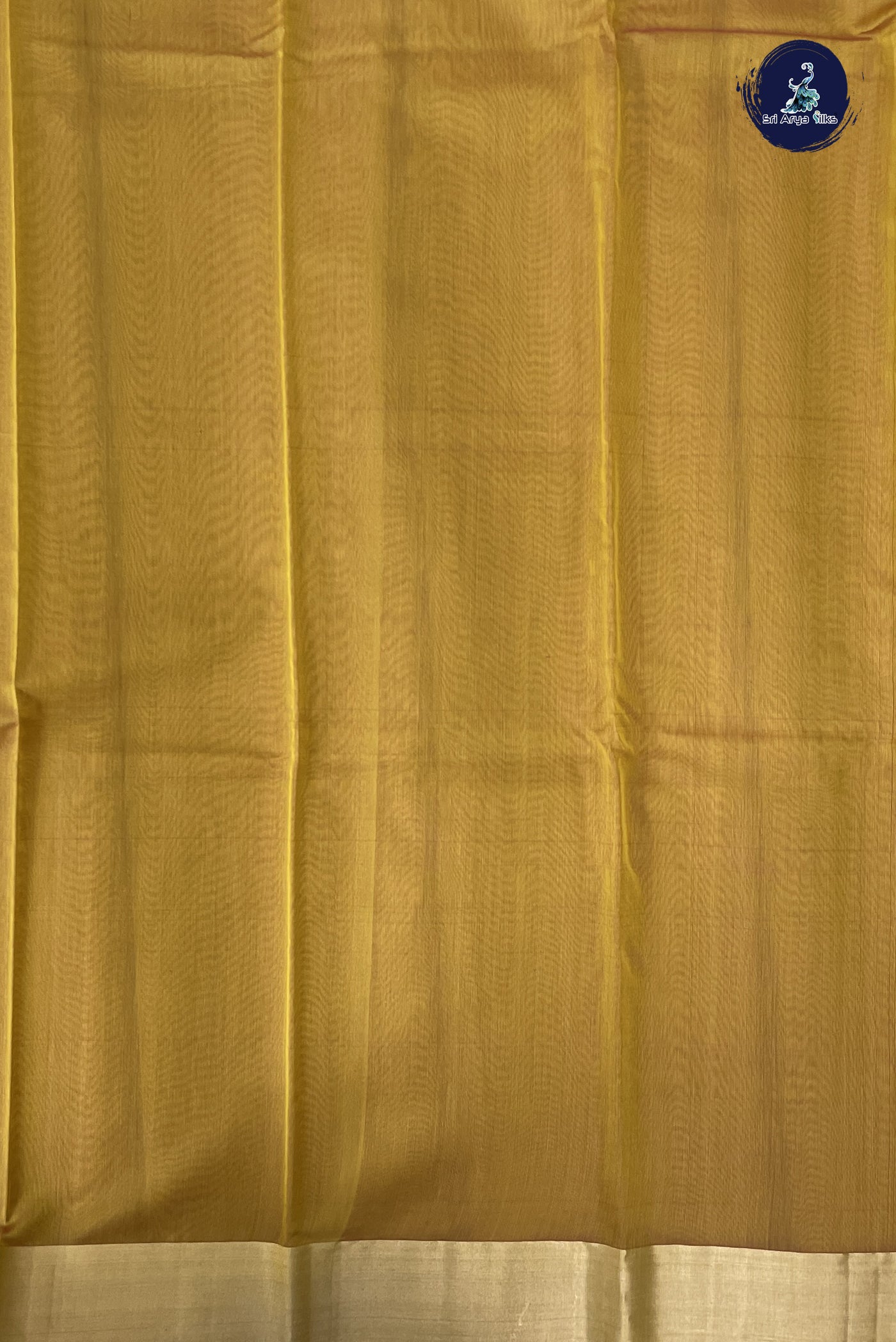 Yellow Kora Sico Silk Cotton With Zari Buttas Pattern