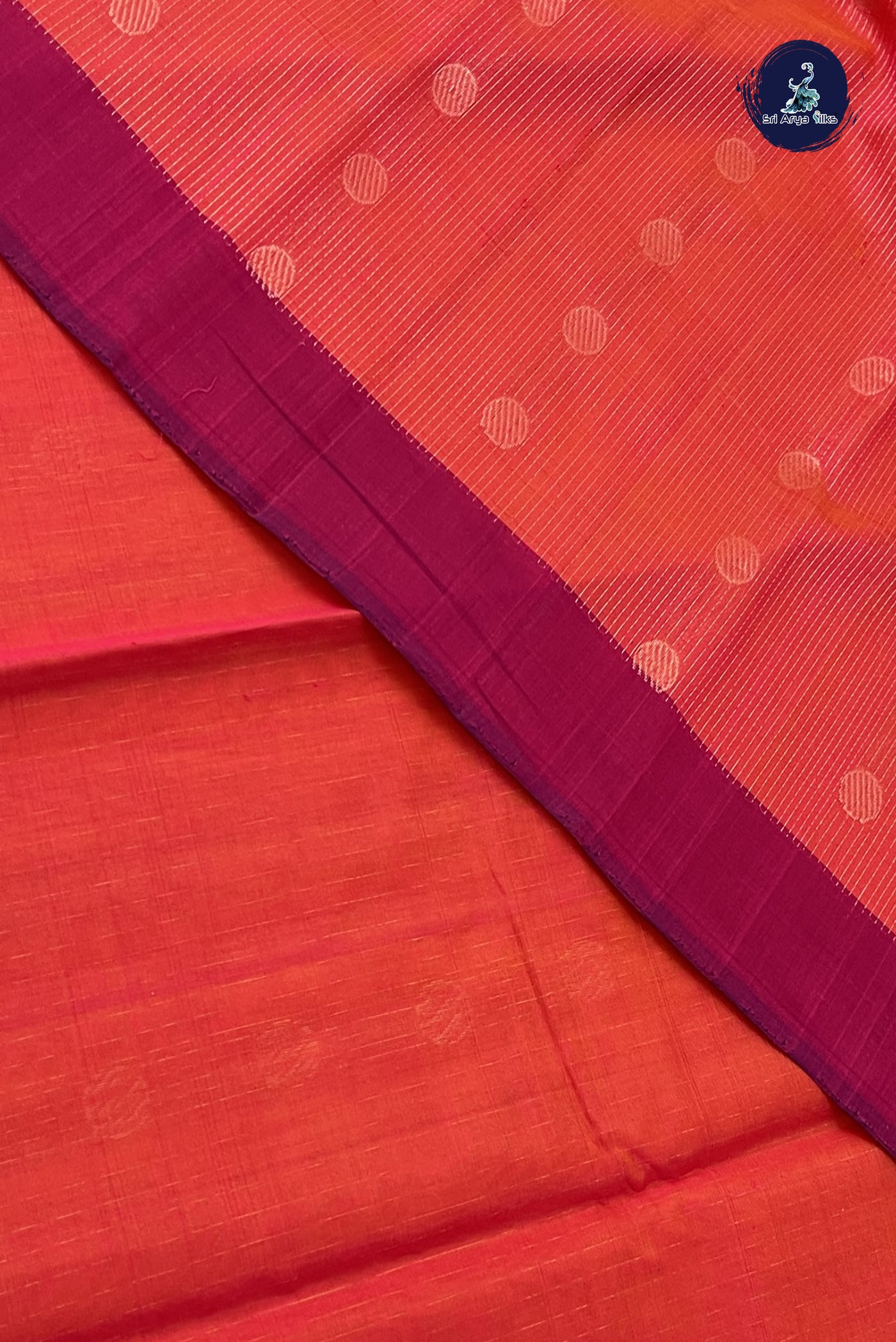 Dual Tone Pink Kora Sico Silk Cotton With Stripes Pattern