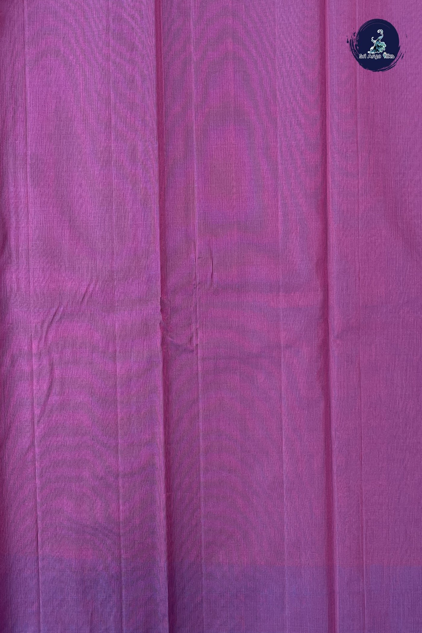 Pink Kora Sico Silk Cotton With Stripes Pattern