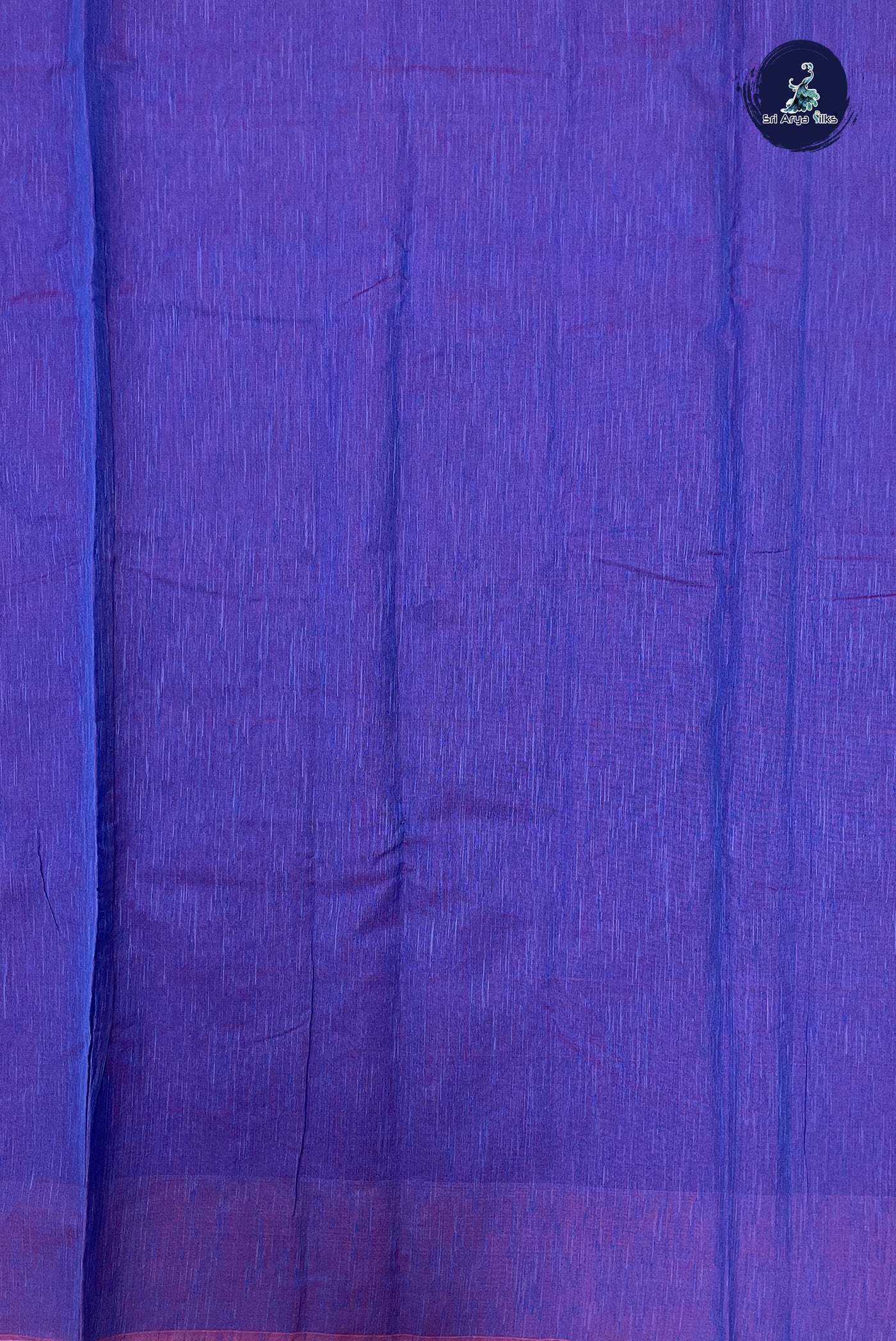 Dark Blue Kora Sico Silk Cotton With Zari Buttas Pattern