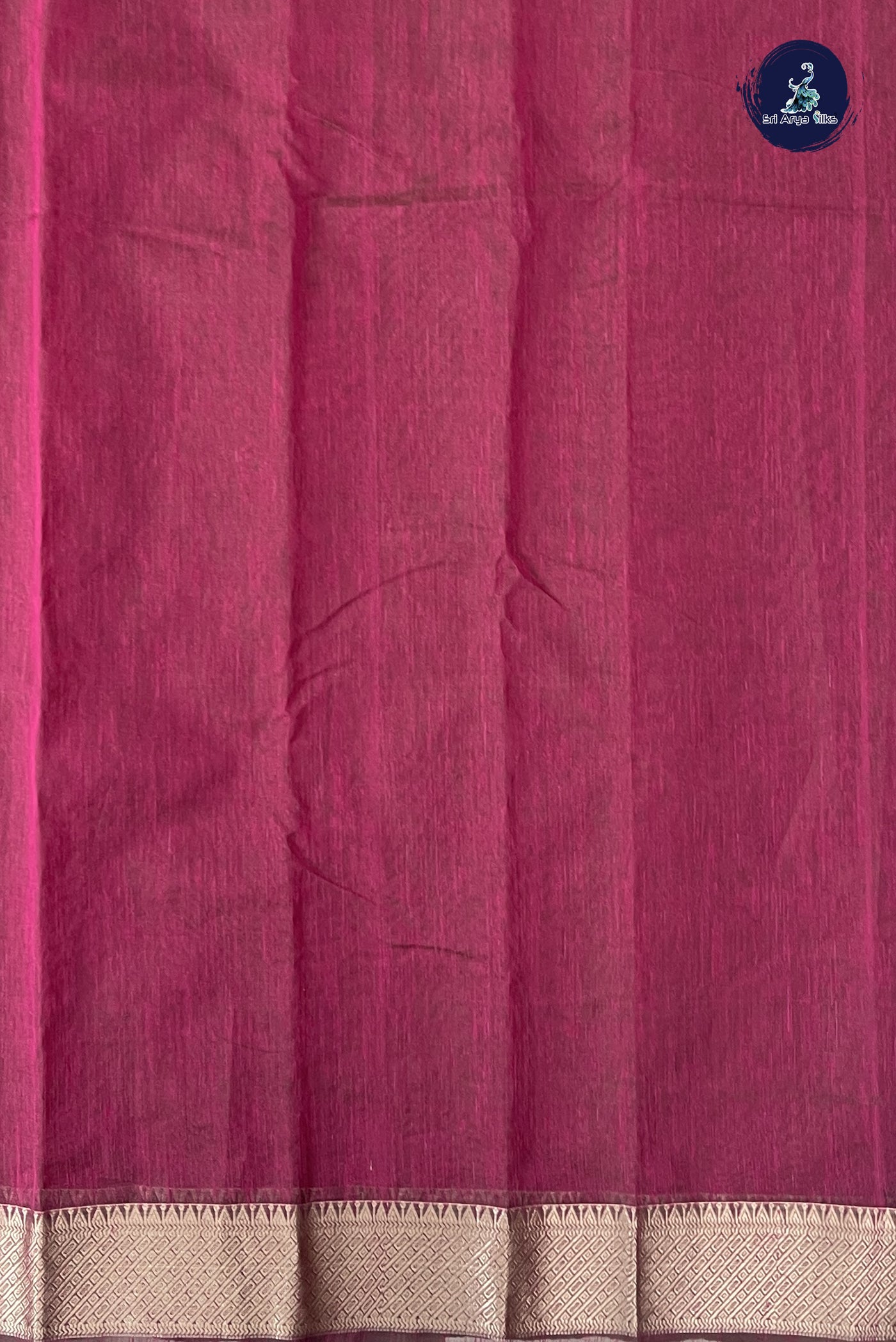 Pink Kora Sico Silk Cotton With Zari Buttas Pattern