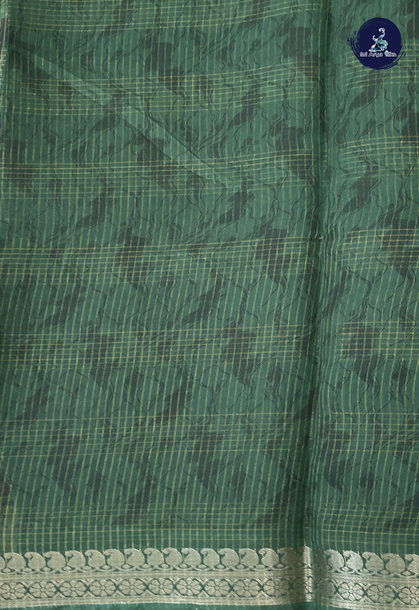 Light Peach Semi Raw Silk Saree With Printed Pattern
