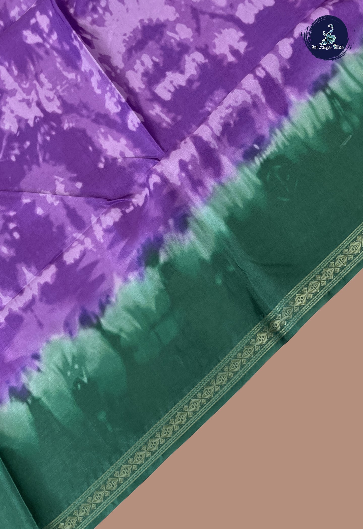 Purple Art Silk Saree With Shibori Print Pattern