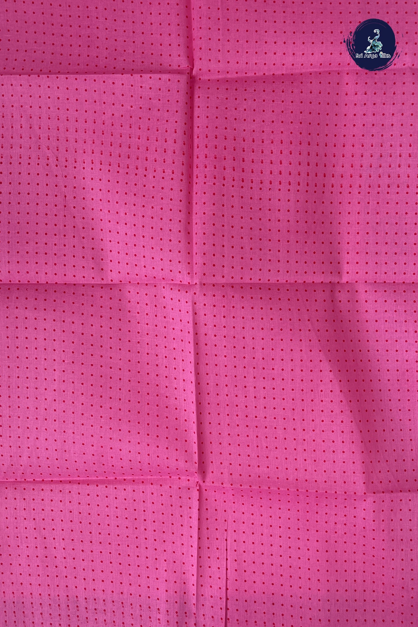 Pink cotton Saree With  Printed Pattern
