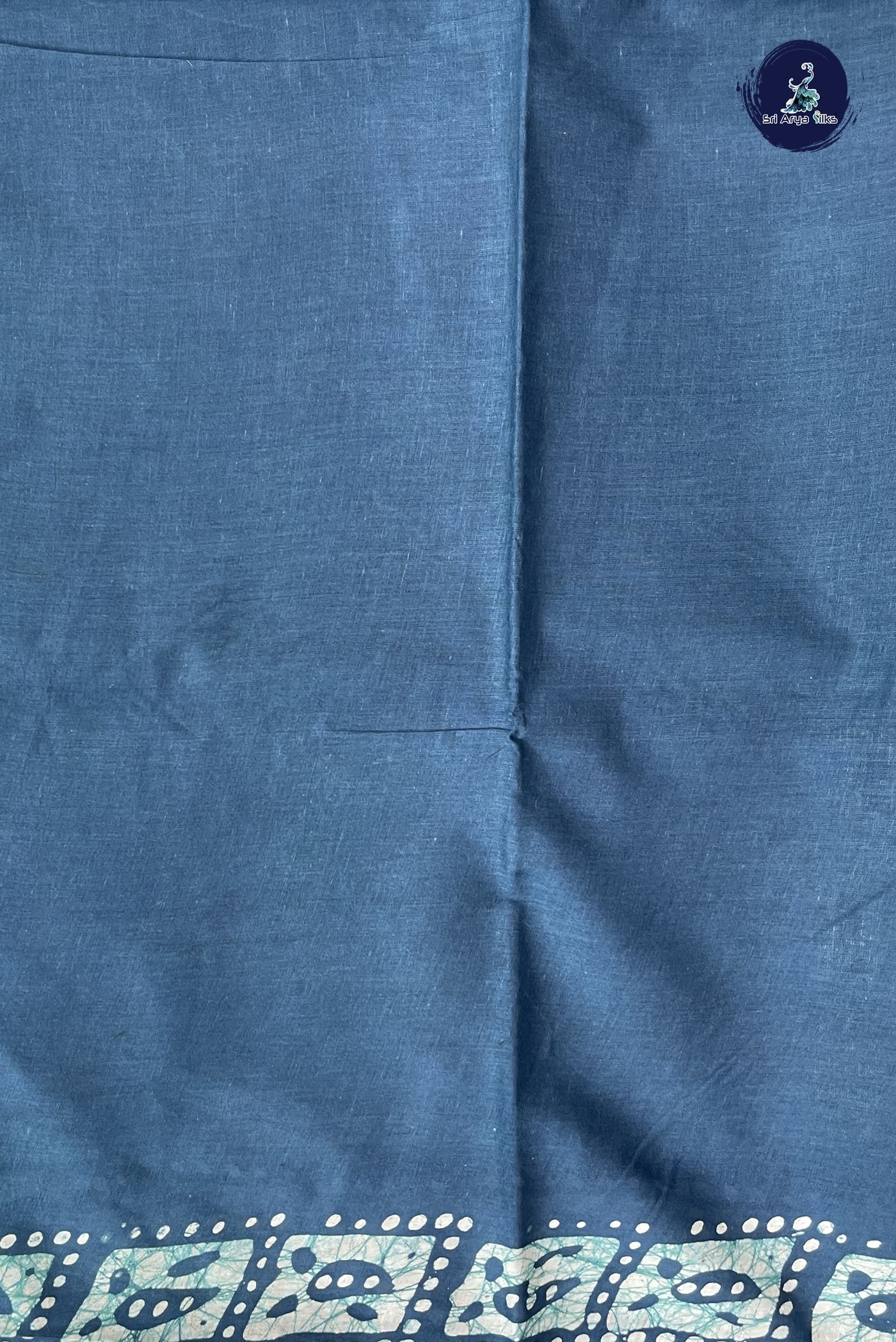 Blue cotton Saree With Printed Pattern