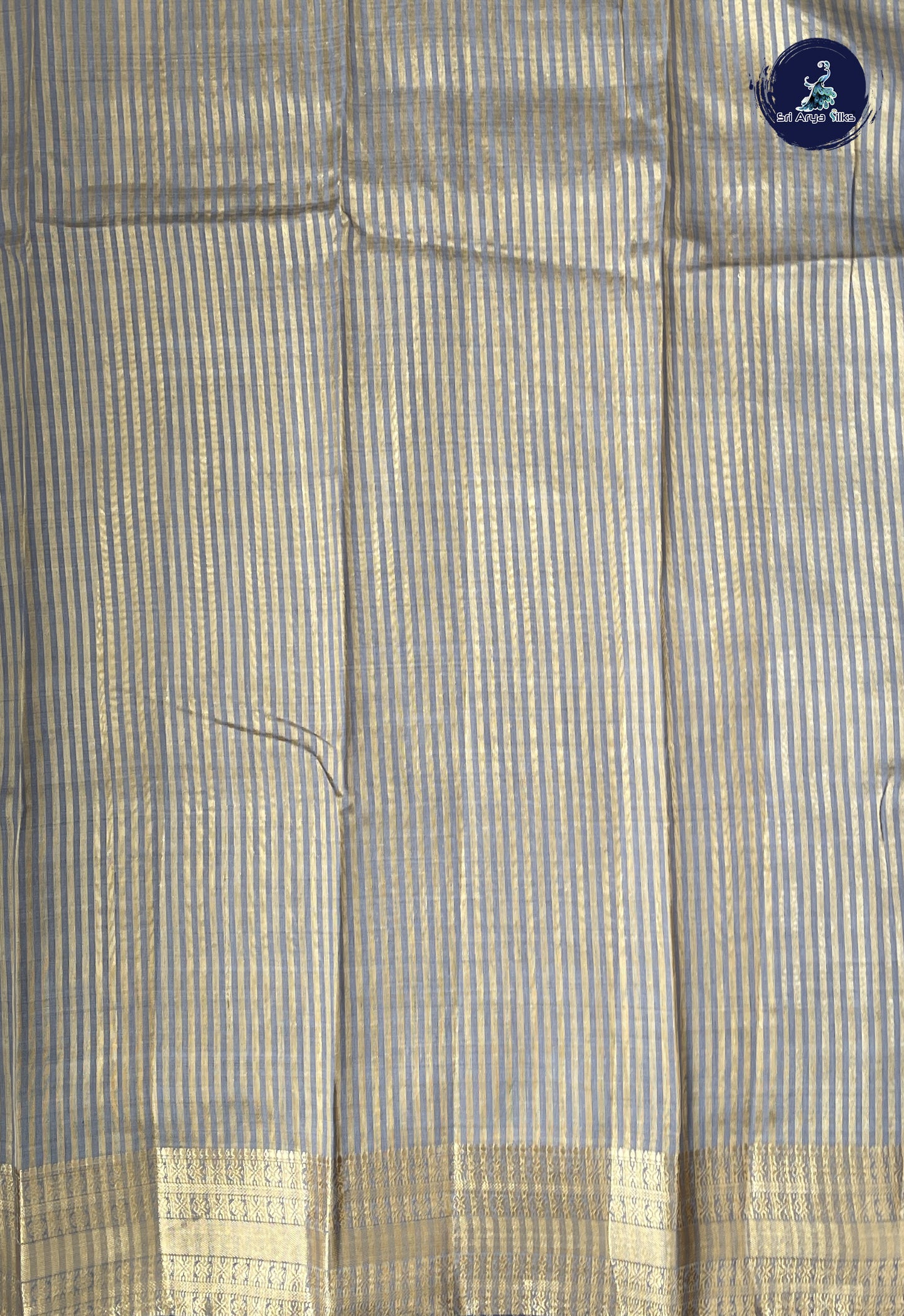 Grey Semi Tussar Saree With Printed Pattern