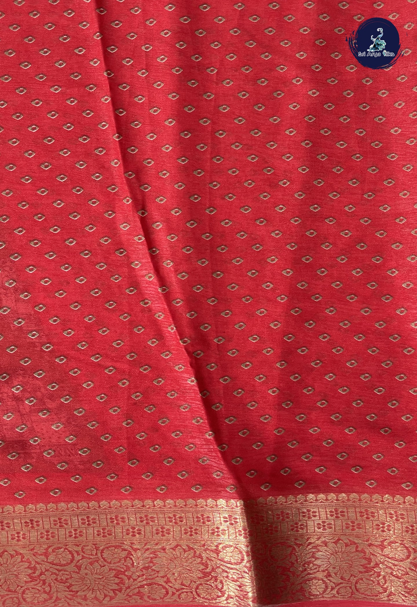 Khaki Semi Tussar Saree With Printed Pattern