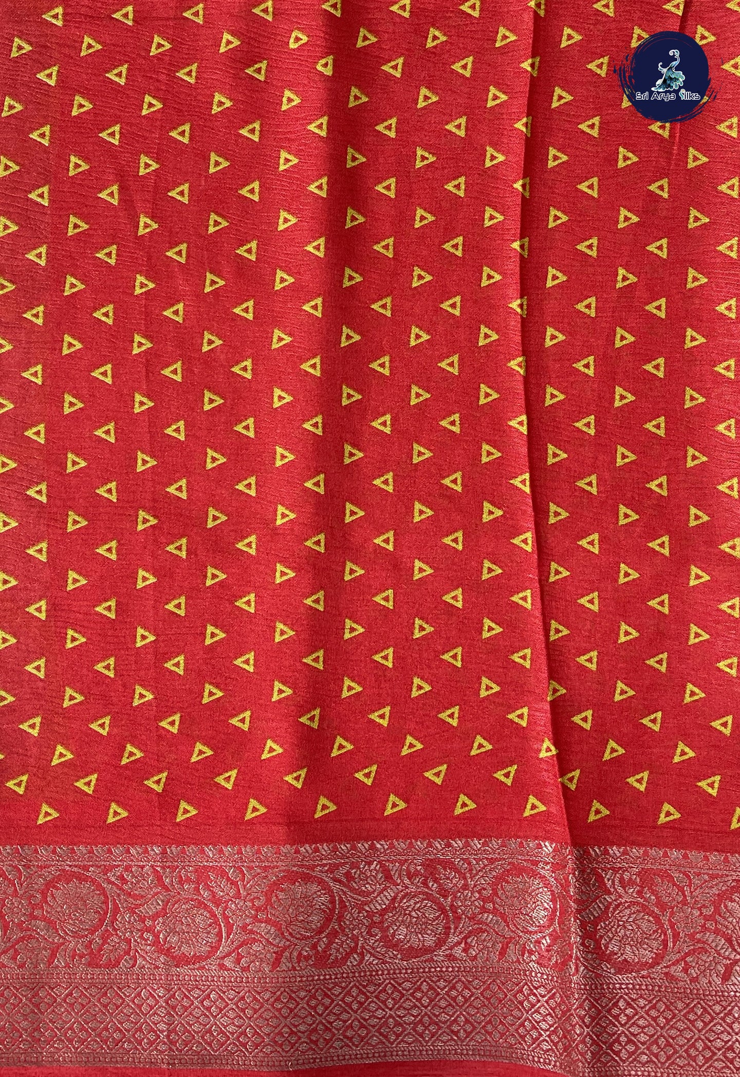Flurocent Green Semi Tussar Saree With Printed Pattern