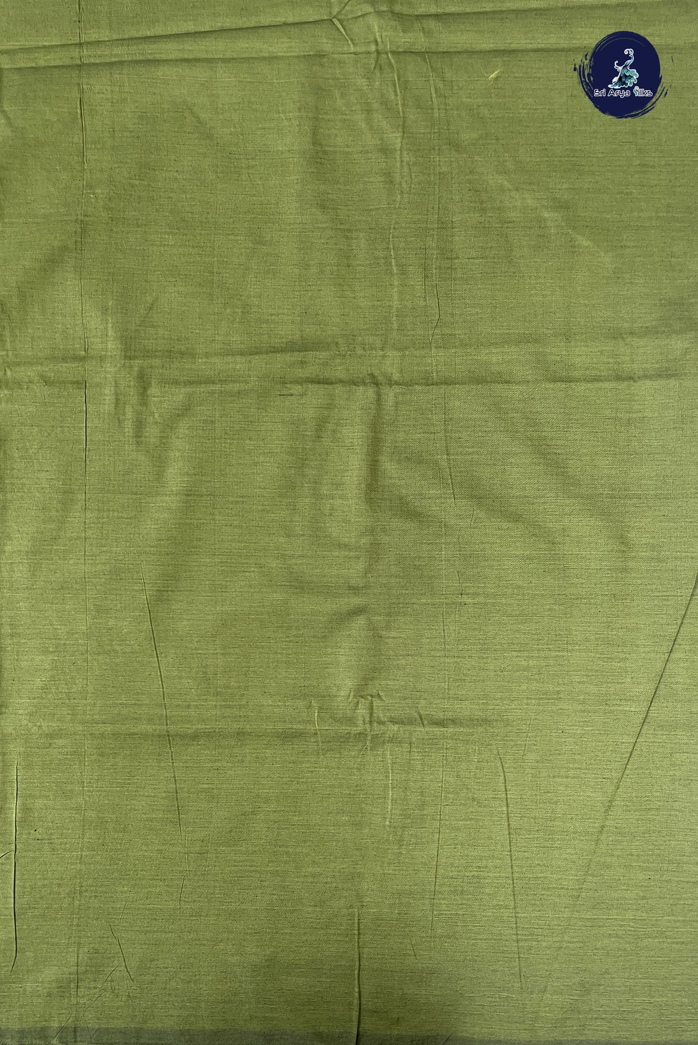 Green Semi Silk Cotton Saree With Thread Work Pattern
