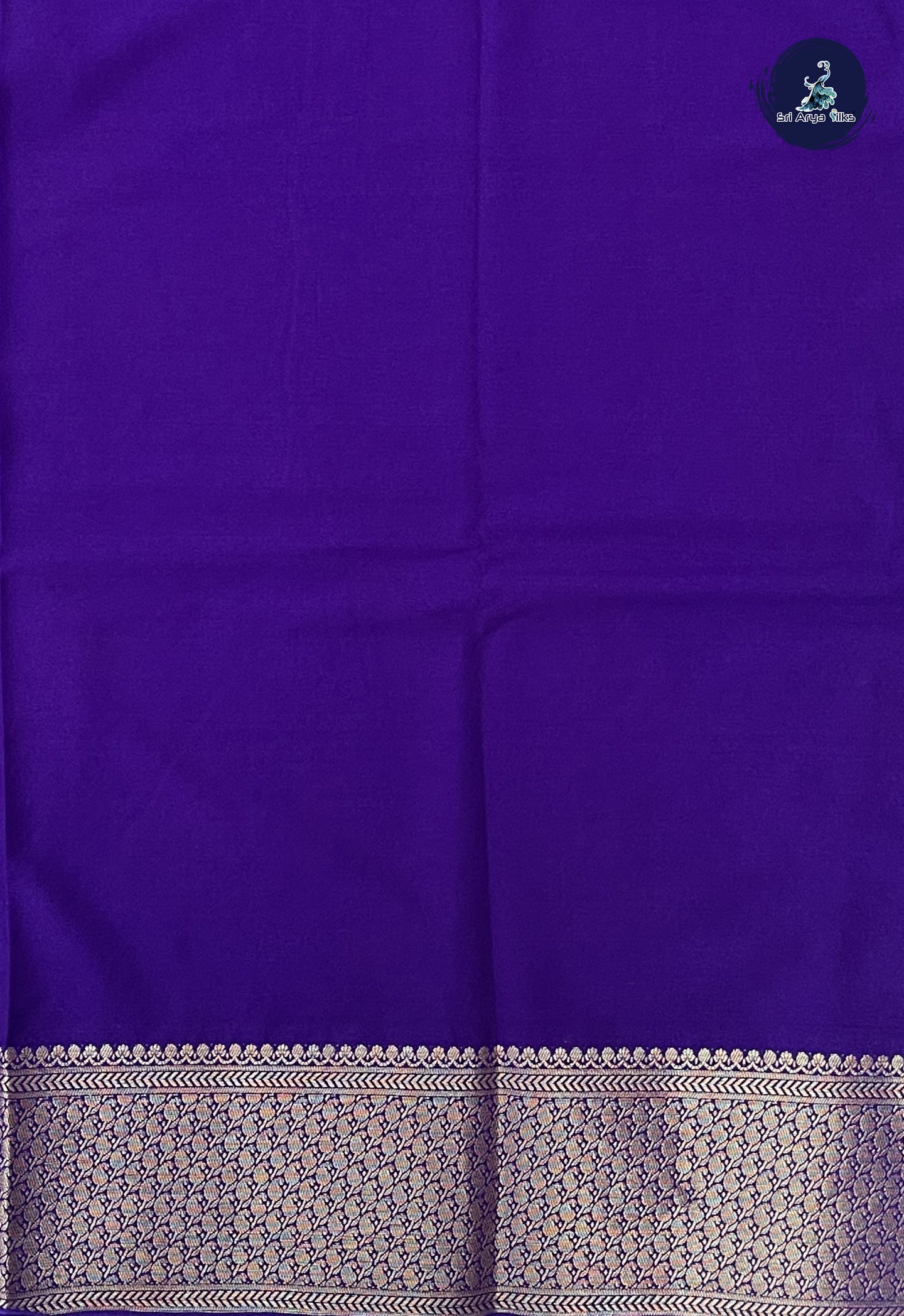 Dark Violet Mysore Silk With Jacquard Pattern