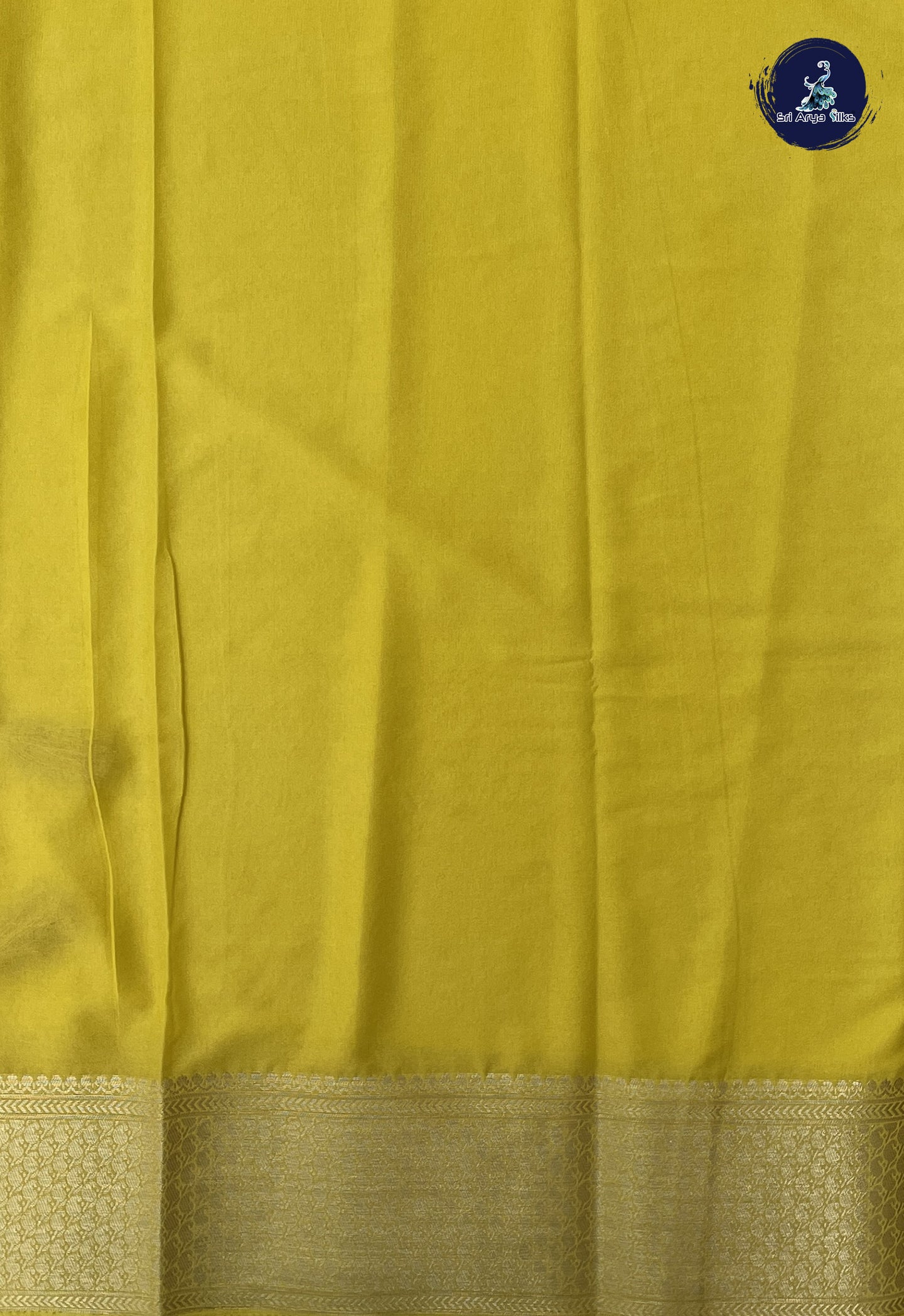 Yellow Mysore Silk With Jacquard Pattern