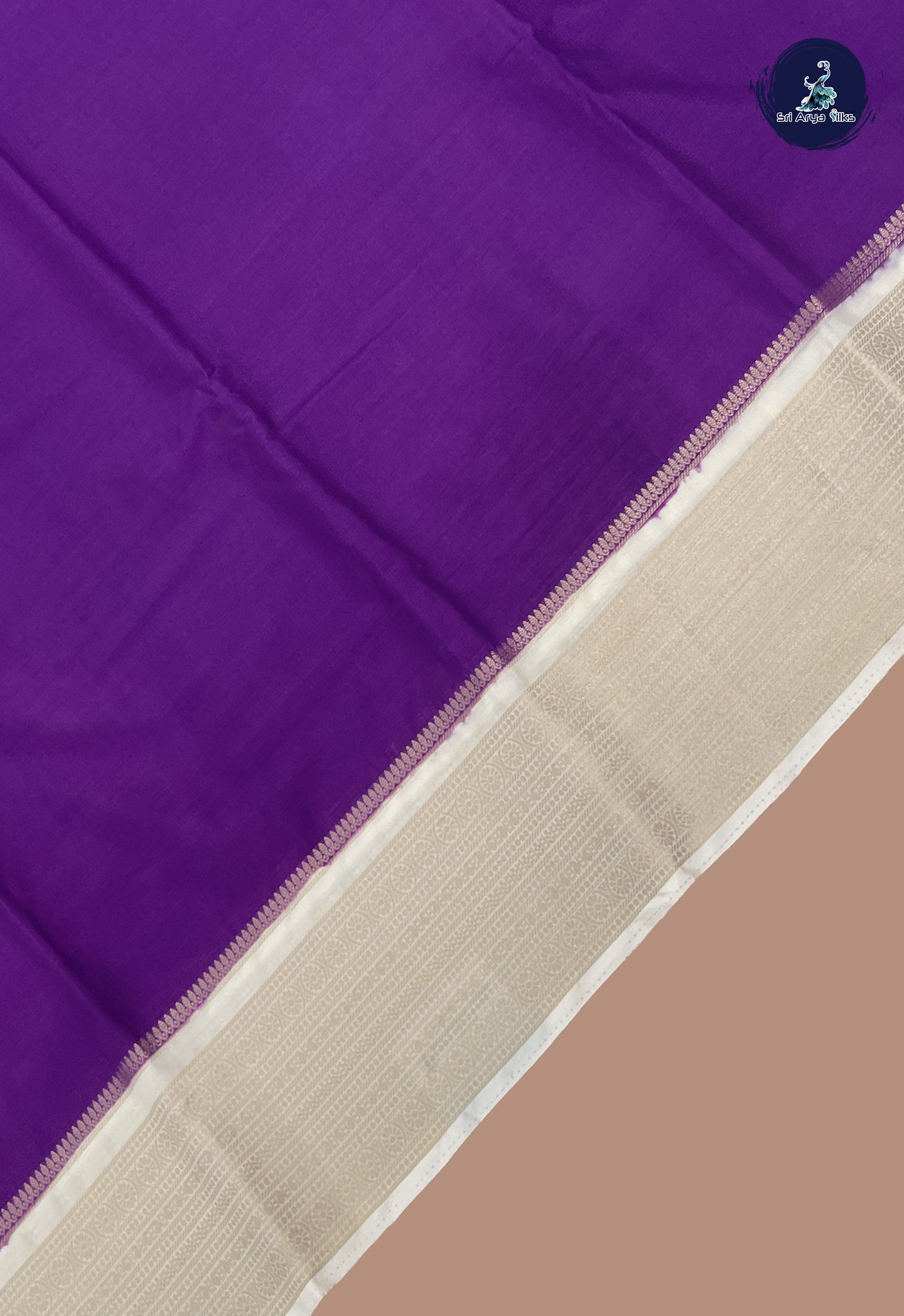 Violet Mysore Silk With Plain Pattern