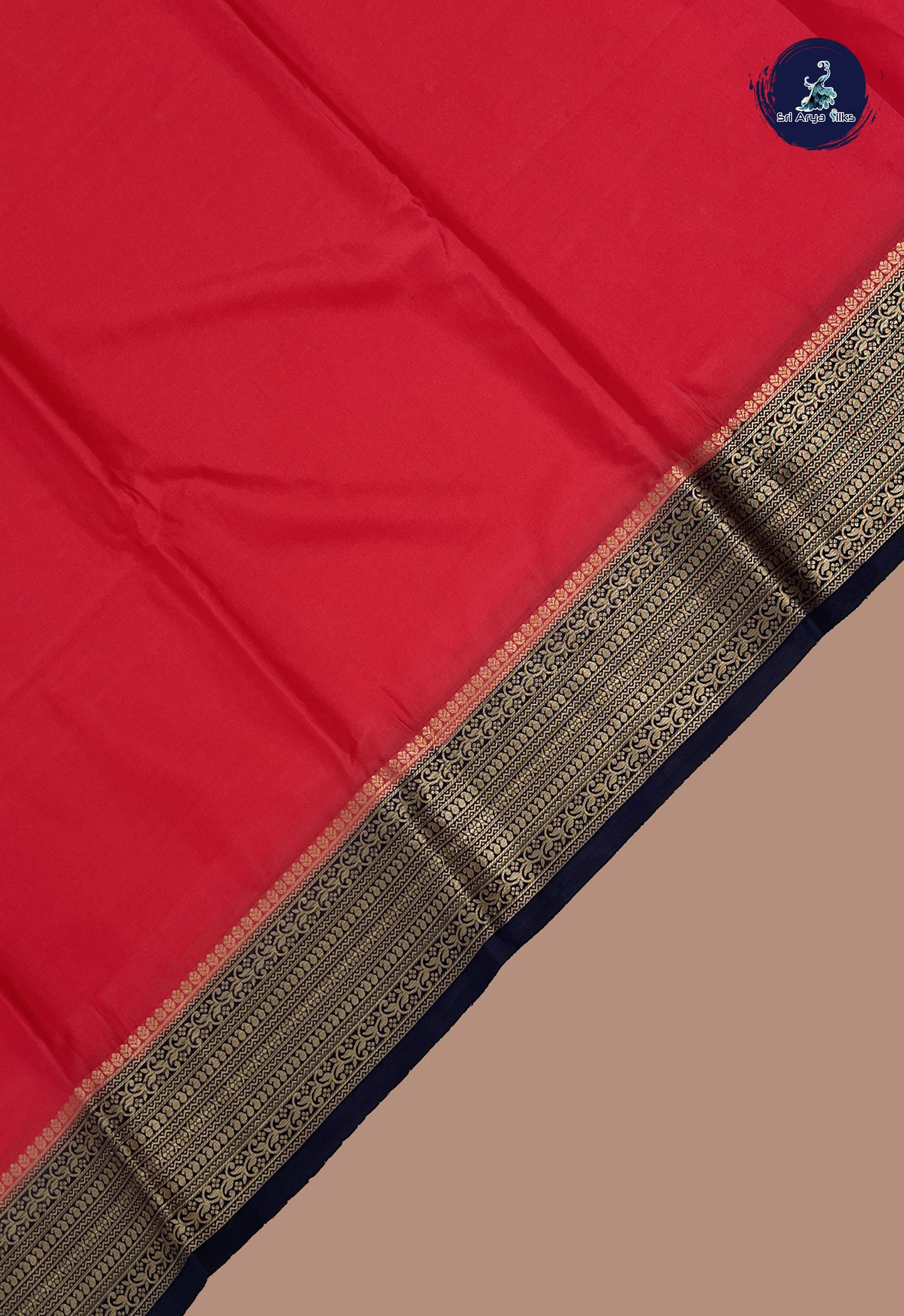 Pink Mysore Silk With Plain Pattern