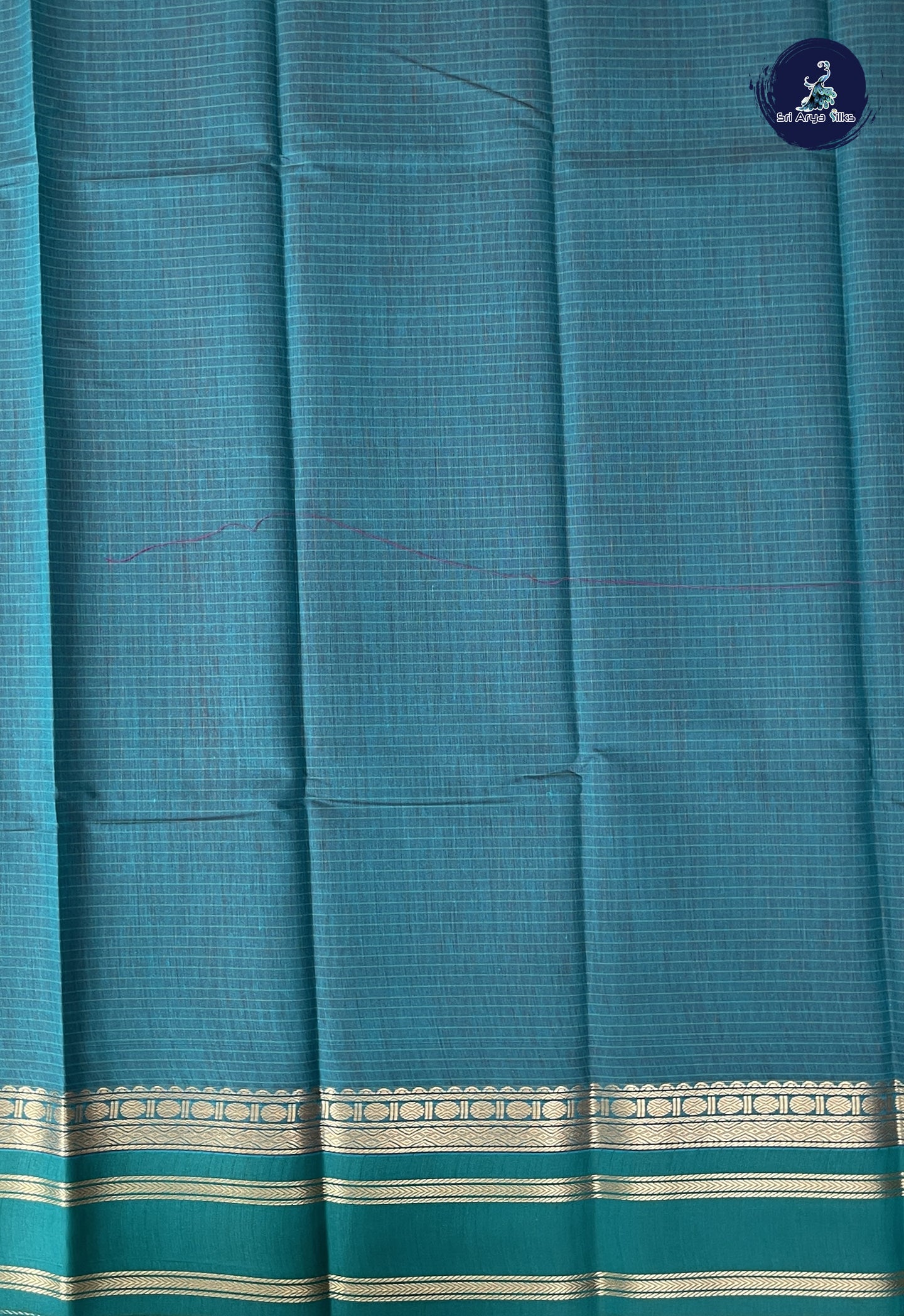 Maroon Semi Silk Cotton Saree With Checked Pattern