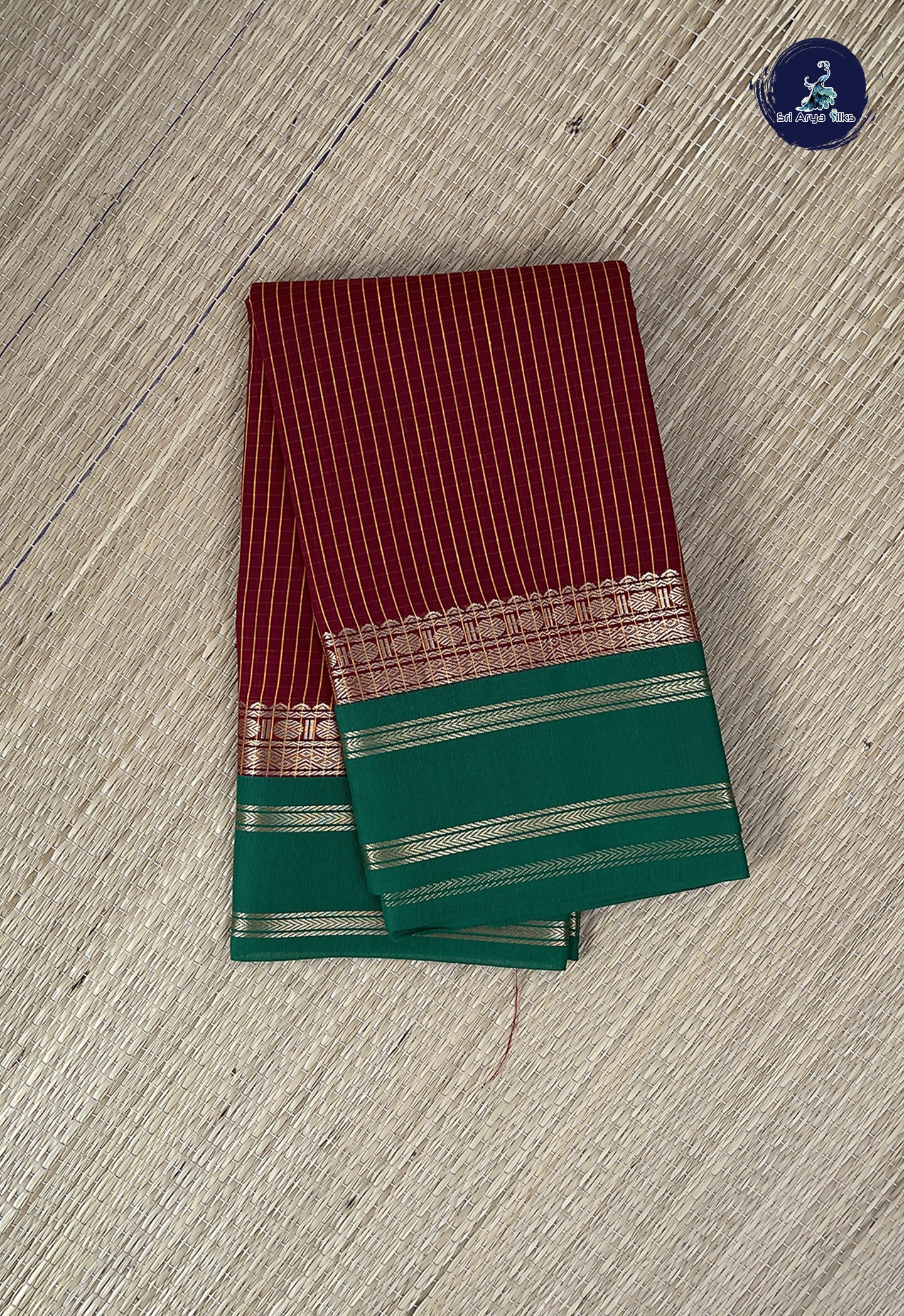 Arakku Semi Silk Cotton Saree With Checked Pattern