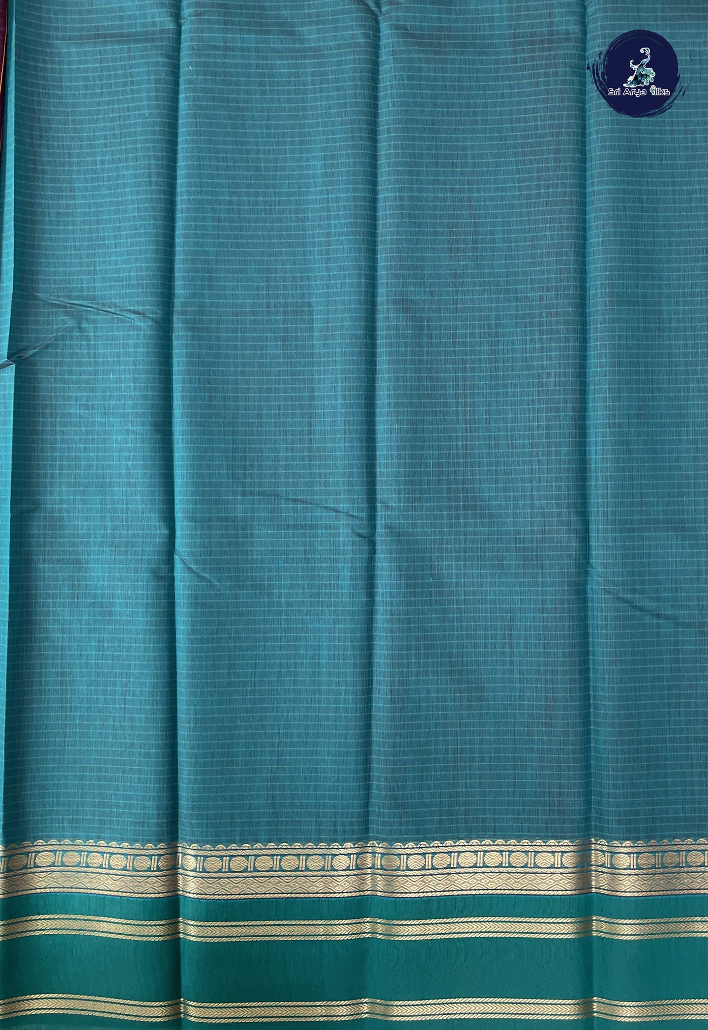 Dual Tone Maroon Semi Silk Cotton Saree With Checked Pattern