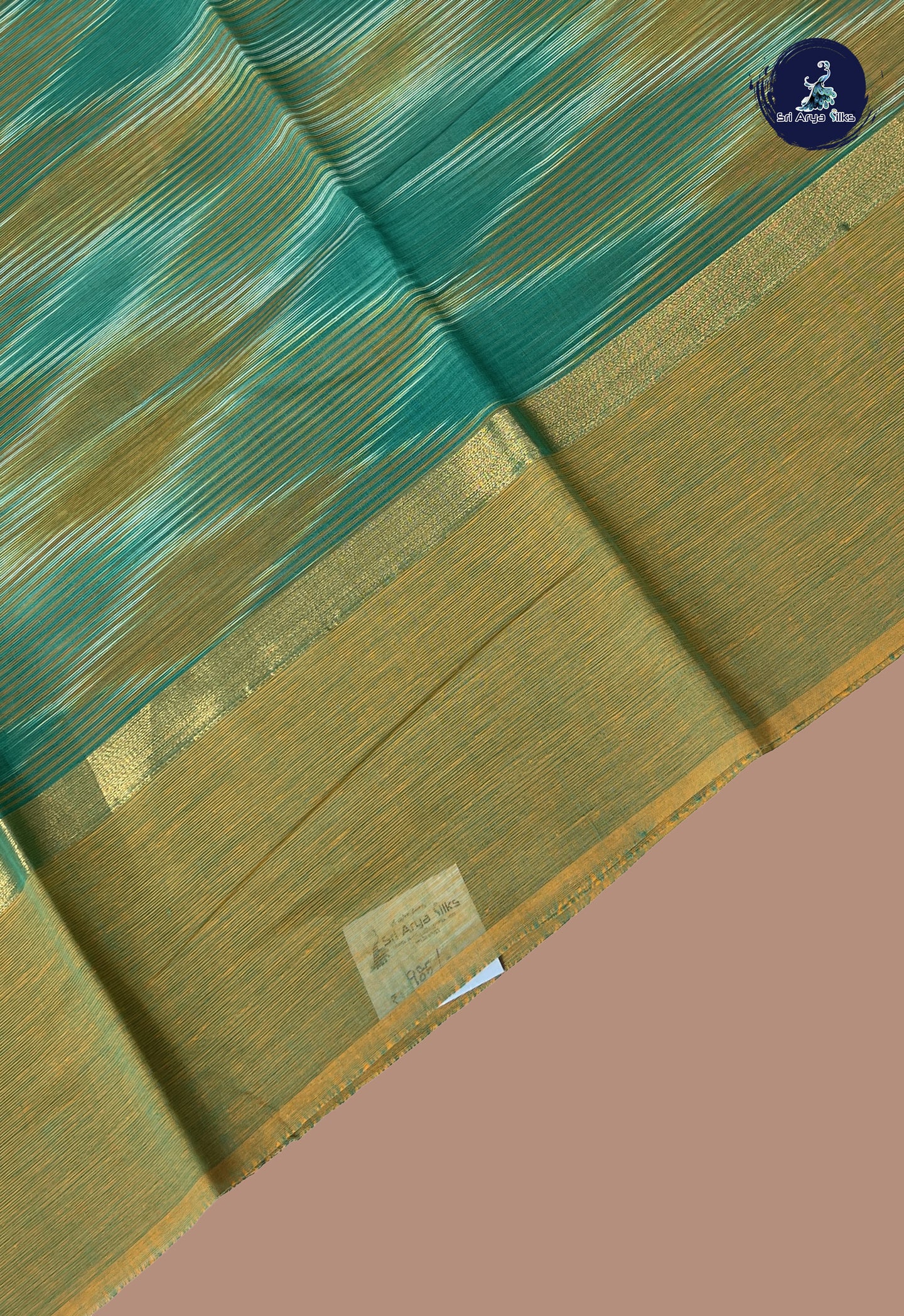 Teal Pochampally Saree With Ikat Pattern