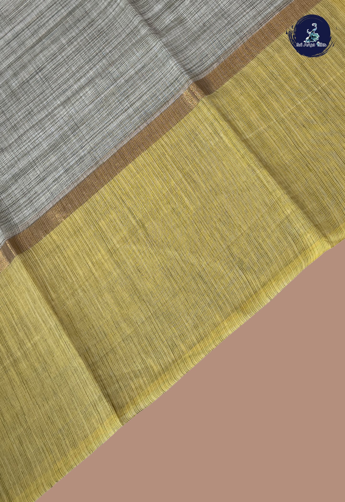 Pastel Shade Cotton Saree With Printed Pattern