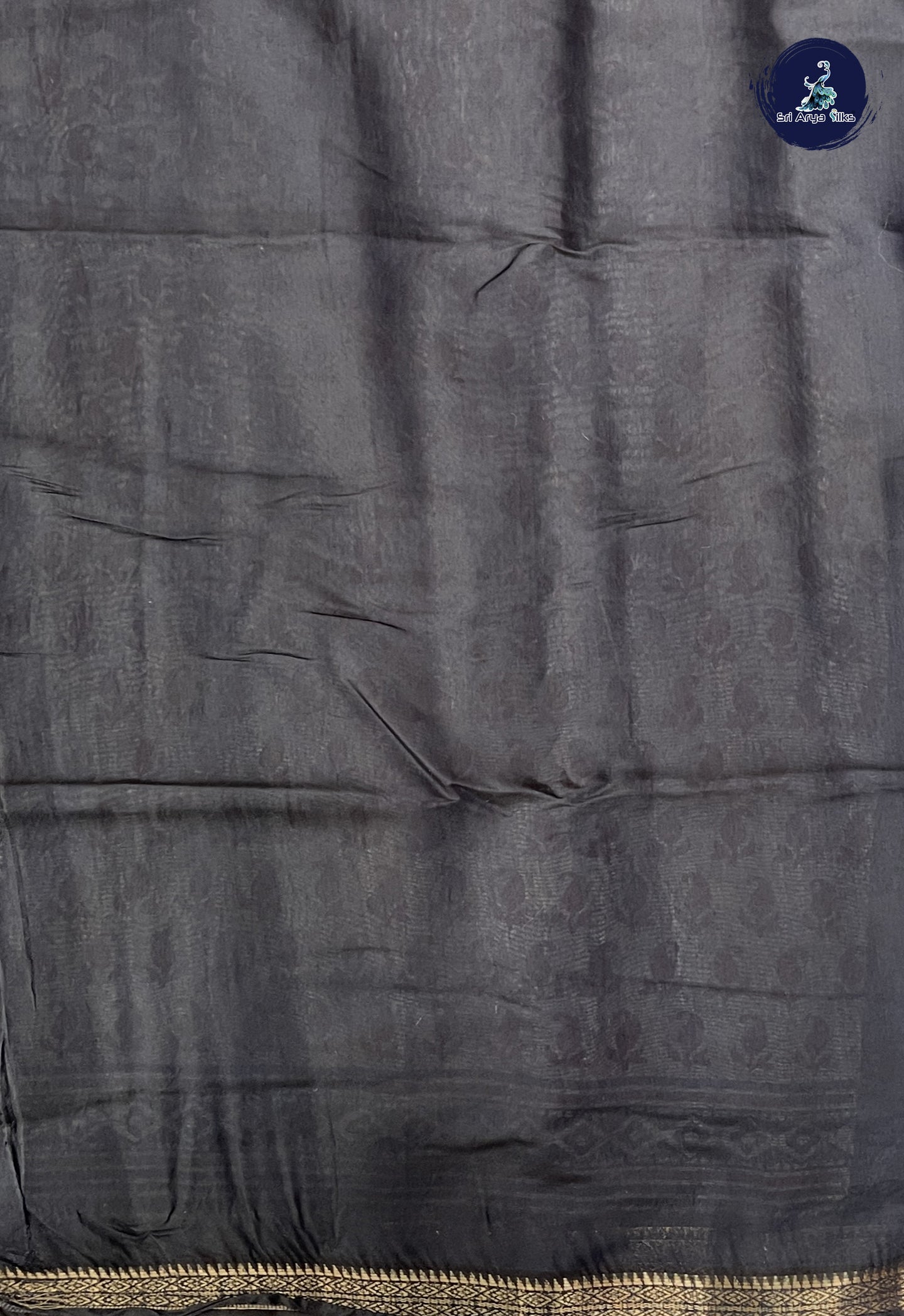 Red Semi Chanderi Saree With Printed Pattern