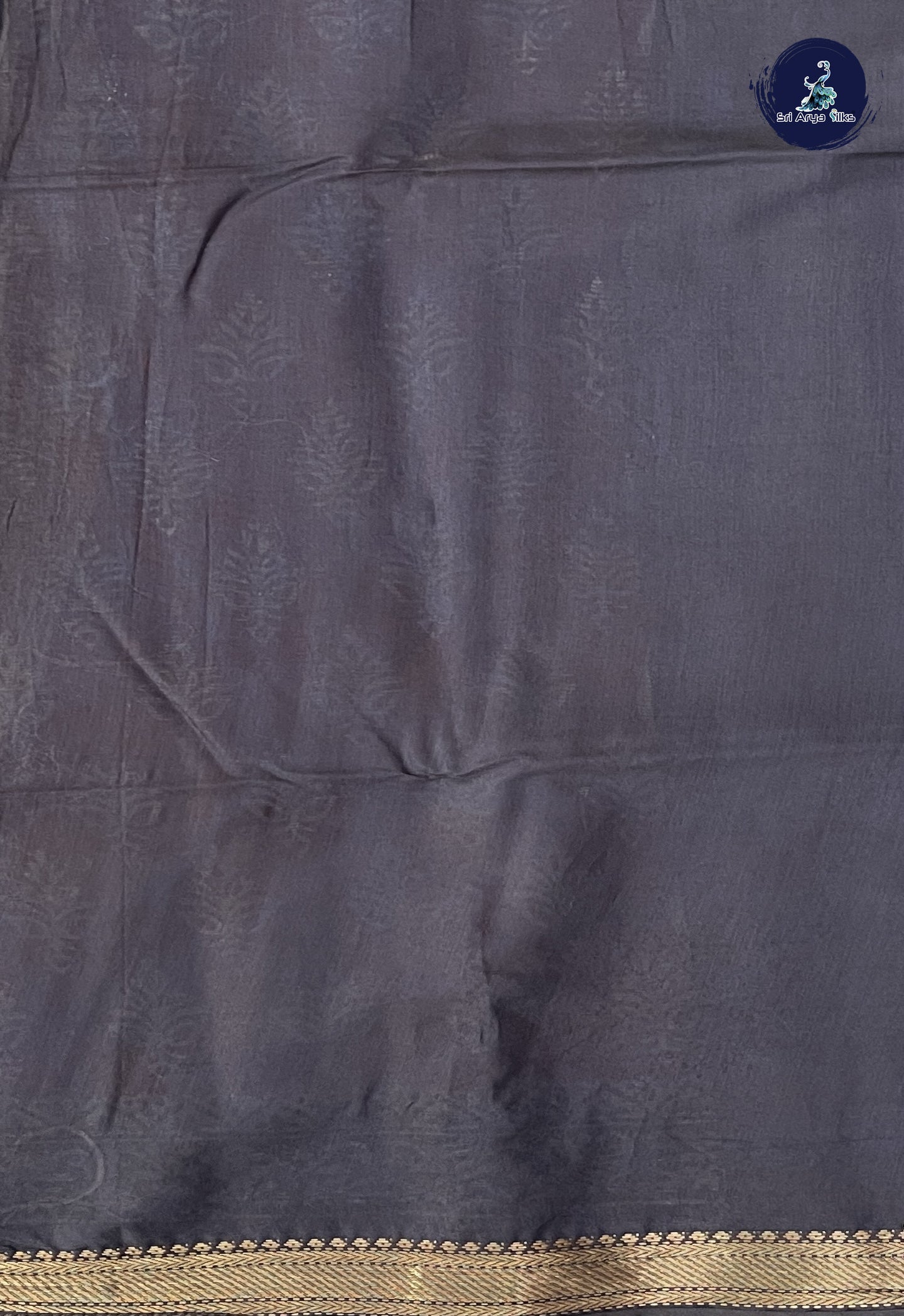 Maroon Semi Chanderi Saree With Printed Pattern