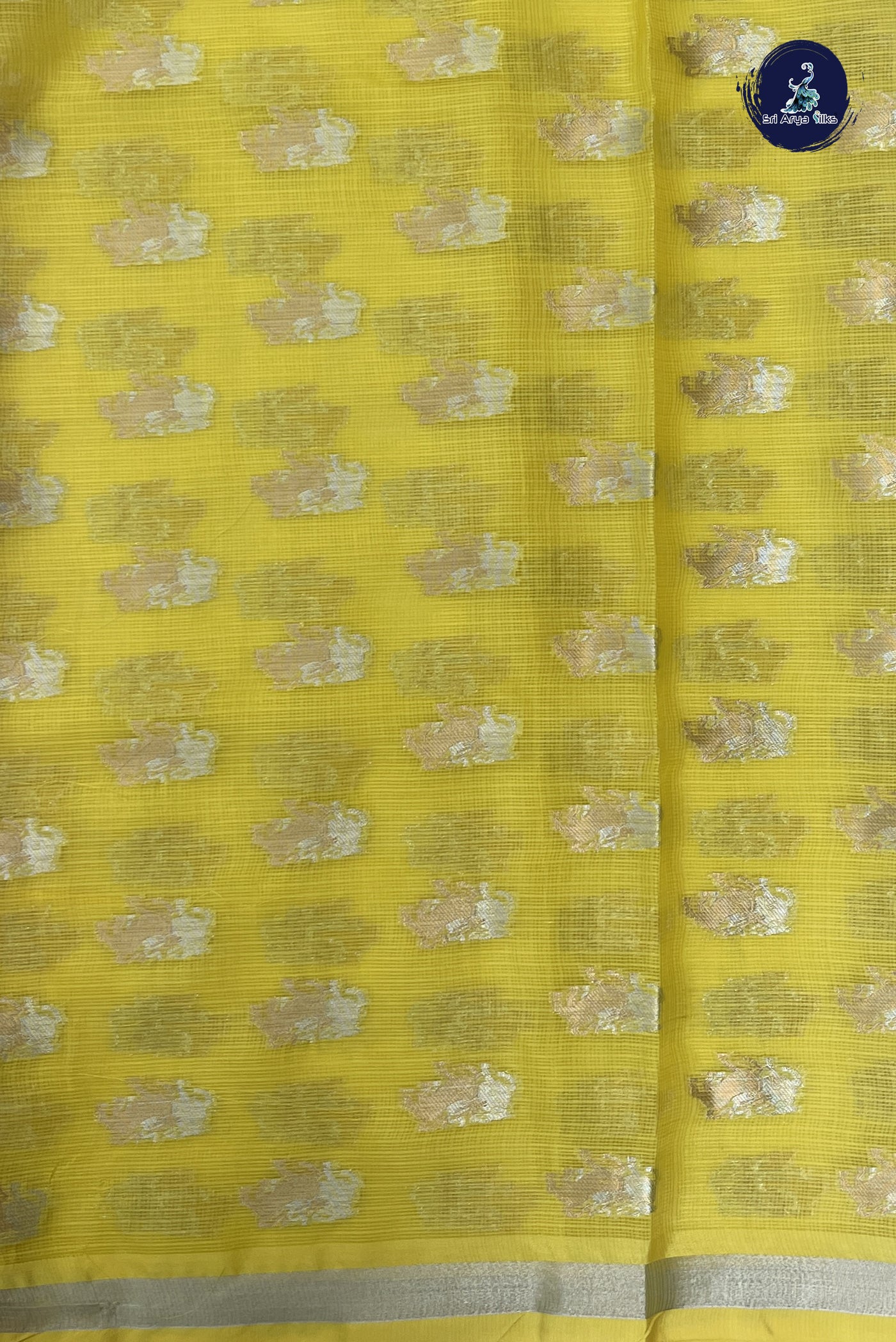 Peach Pink Semi Banarasi Saree With Zari Buttas Pattern